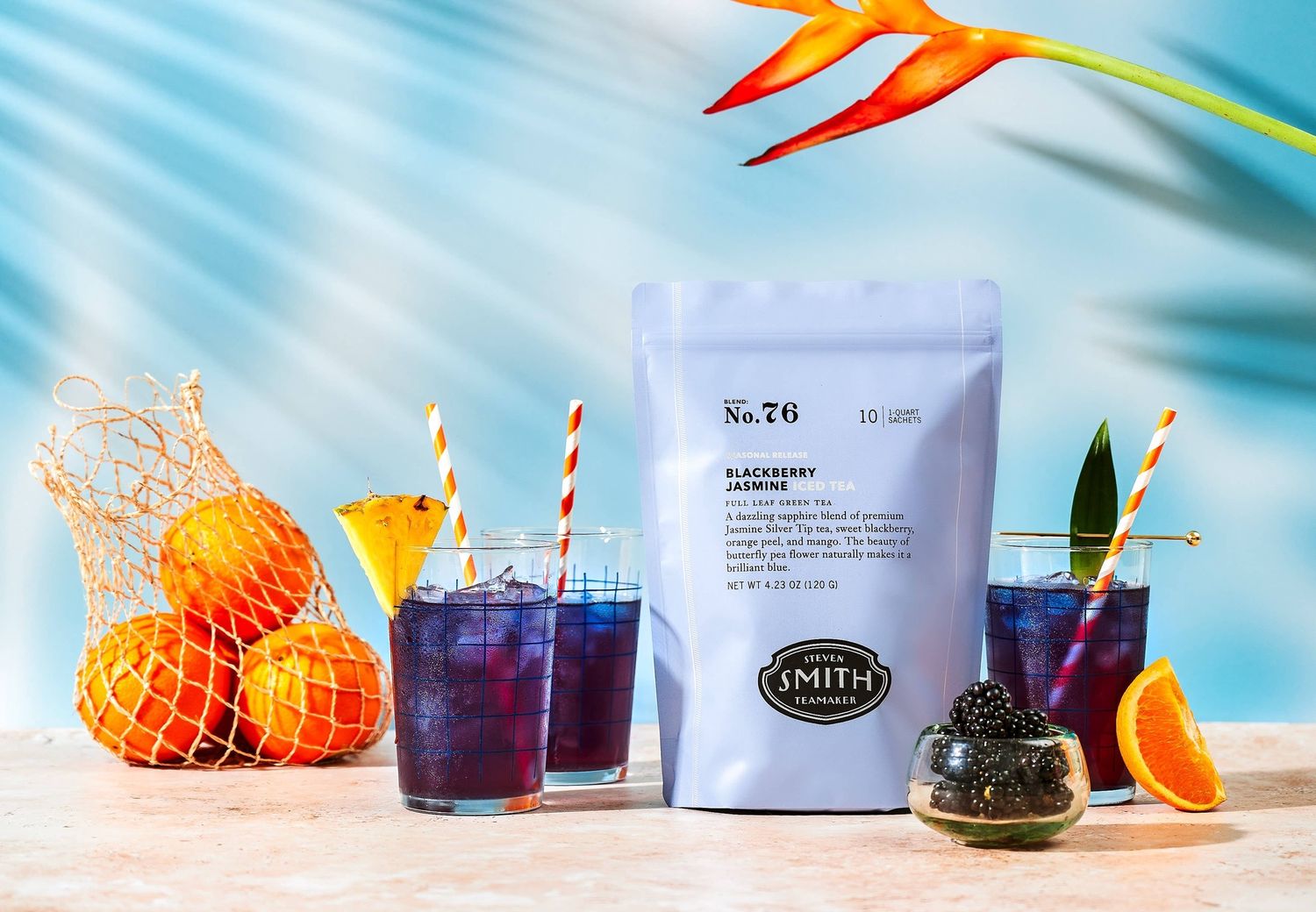 Blackberry Jasmine Iced Tea, Size: Single Pouch