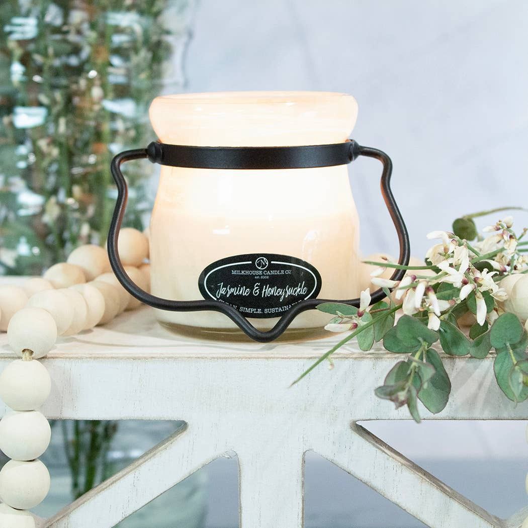 5 oz Cream Jar Candle: Jasmine &amp; Honeysuckle