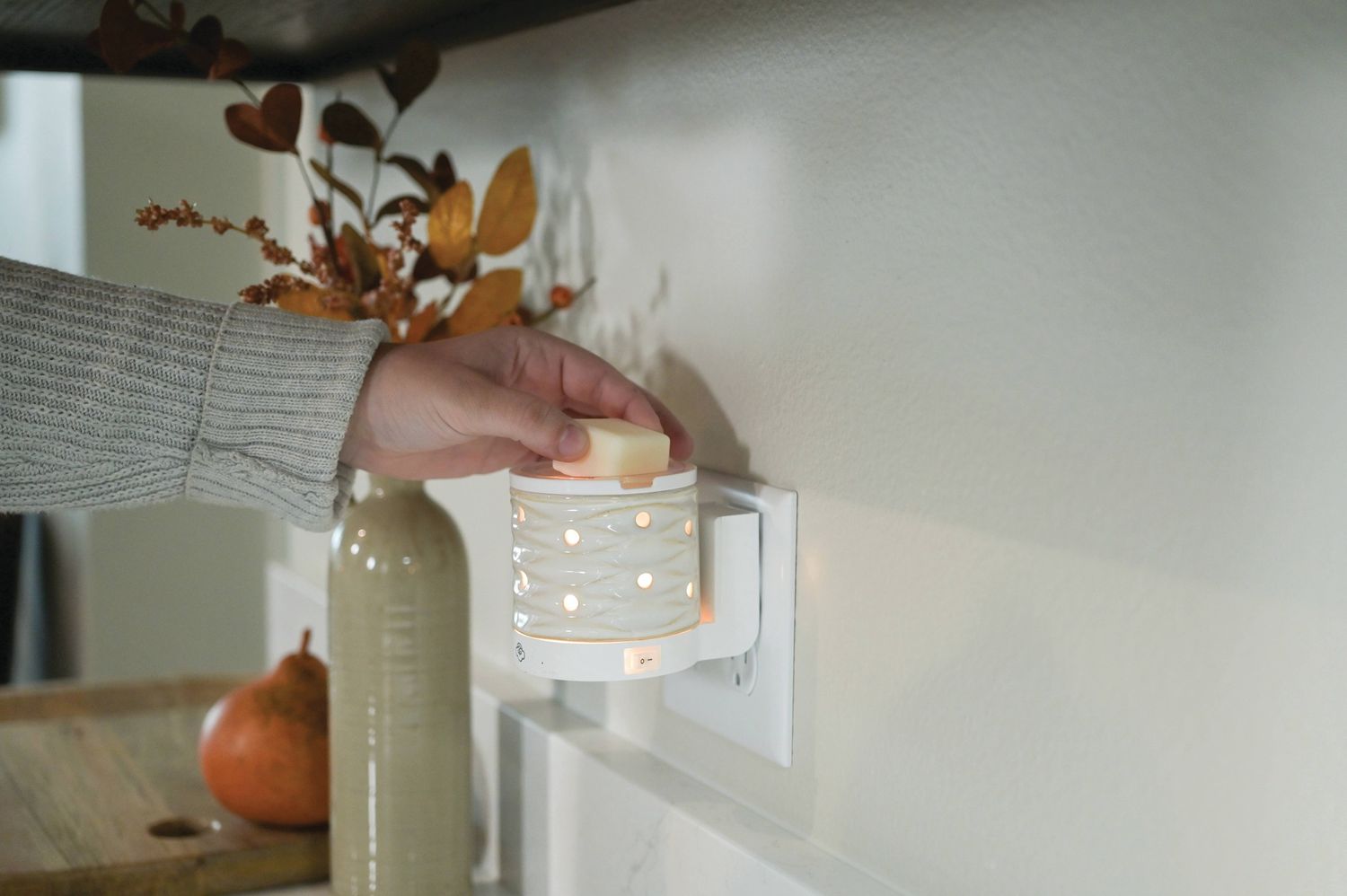 Net Wall Plug-In Wax Melter with LED Night Light