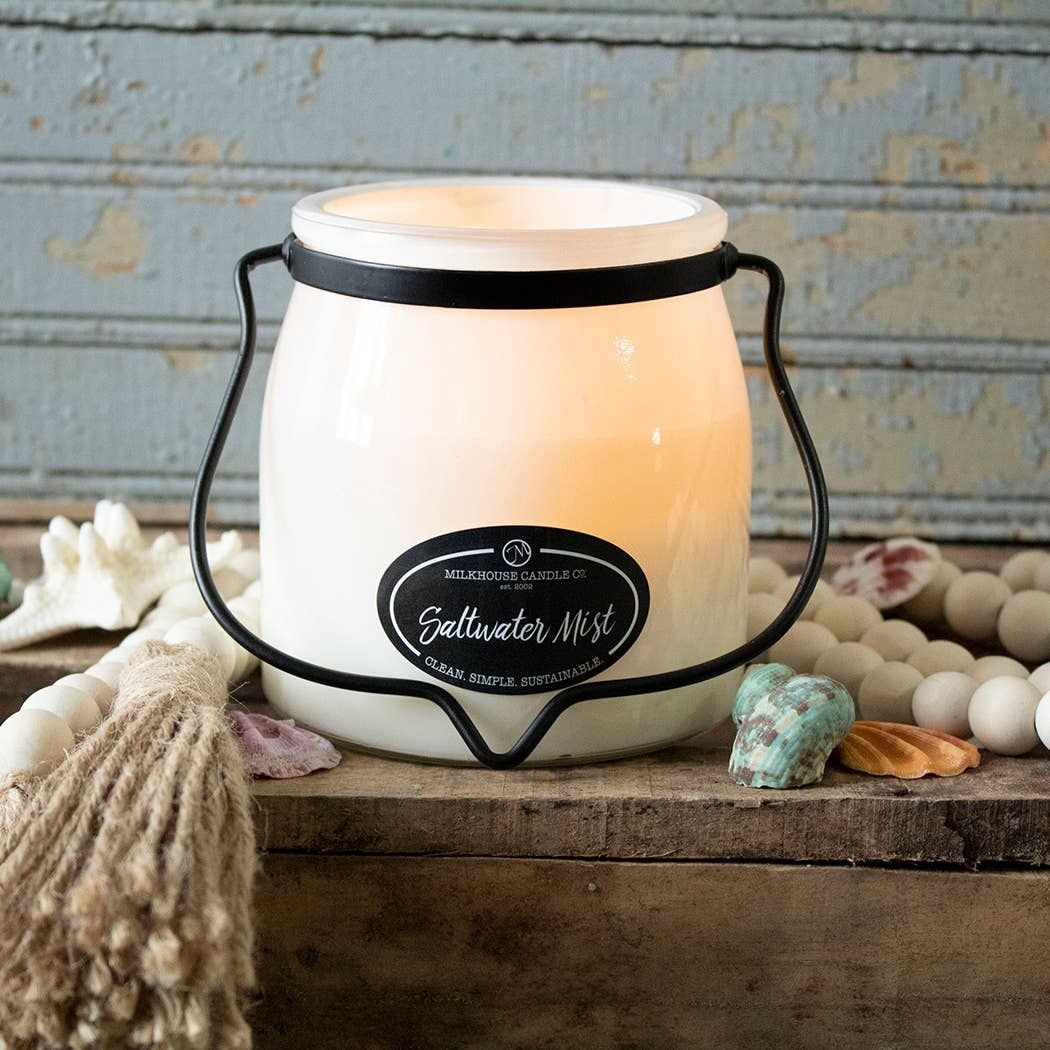 16 oz Butter Jar Candle: Saltwater Mist