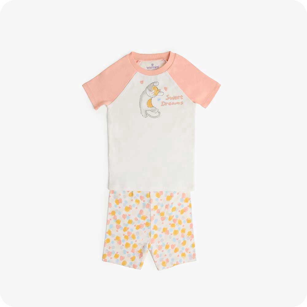 Shorties Pajamas, Size: 2T, Style: Calico Cat