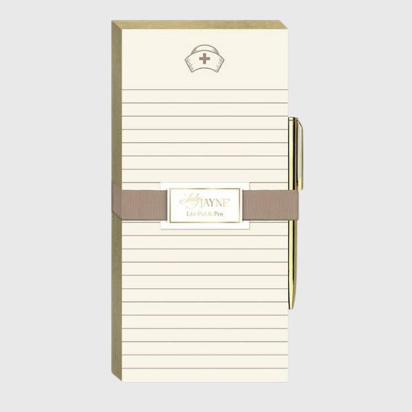 Magnetic List Pad With Pen Nurse Icons Hat