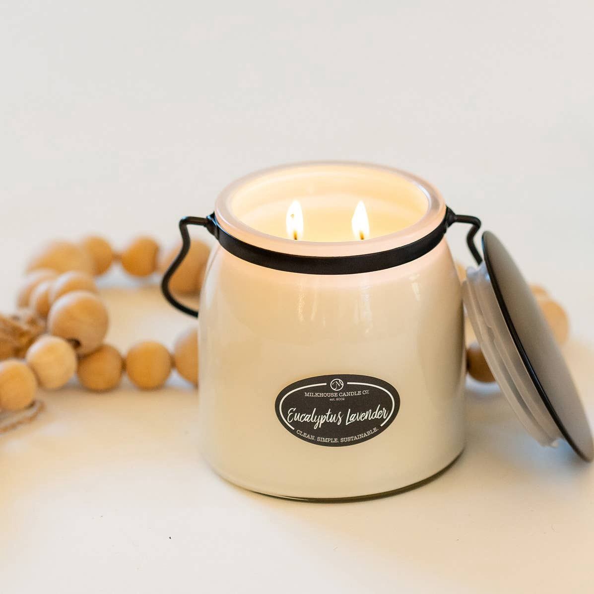 16 oz Butter Jar Candle: Eucalyptus Lavender