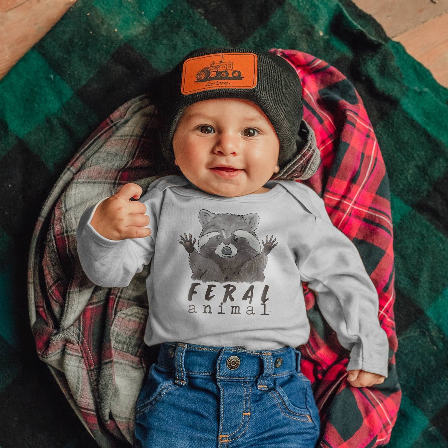 "Feral Animal" Woodland Raccoon Outdoor Baby Boy Clothing