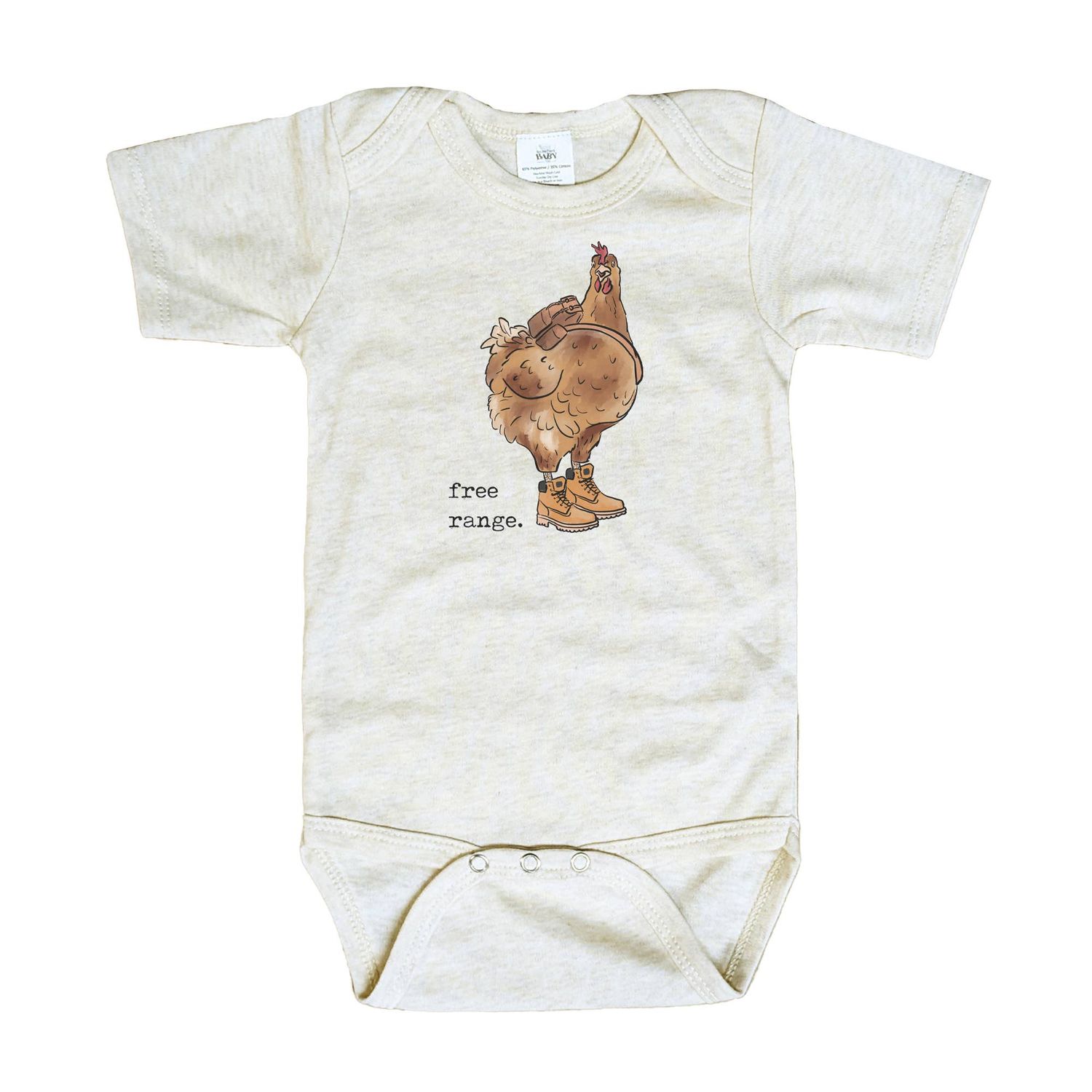 "Free Range" Chicken Baby Clothing, Size: 3-6 months, Sleeve Length: short sleeves