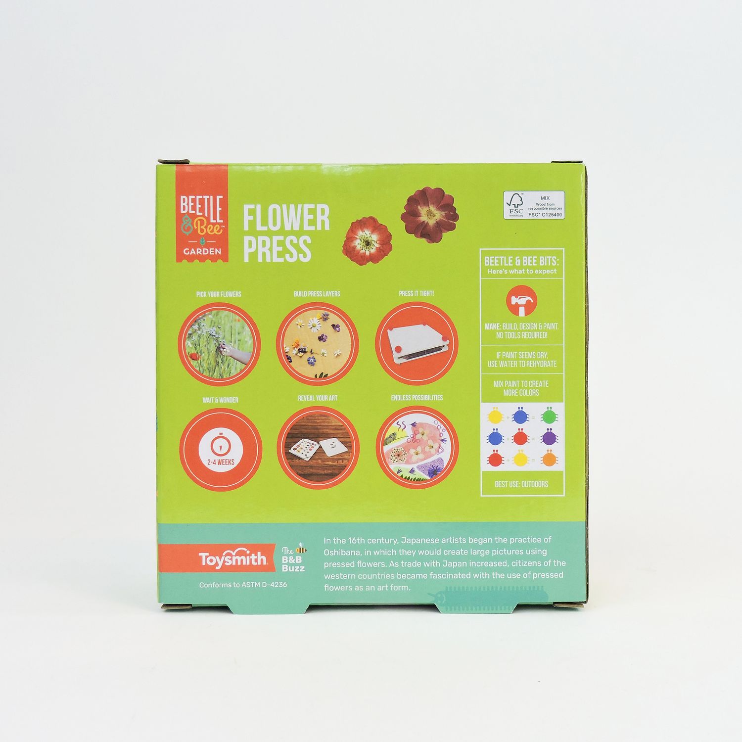 Beetle &amp; Bee Garden Paint a Flower Press
