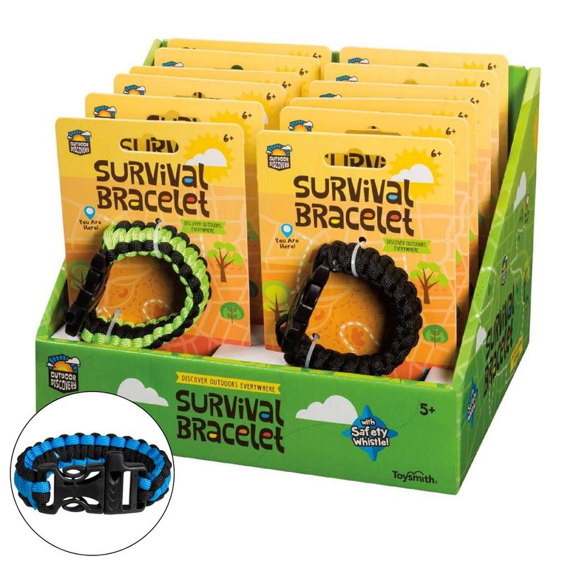 Outdoor Discovery Survival Bracelet With Whistle