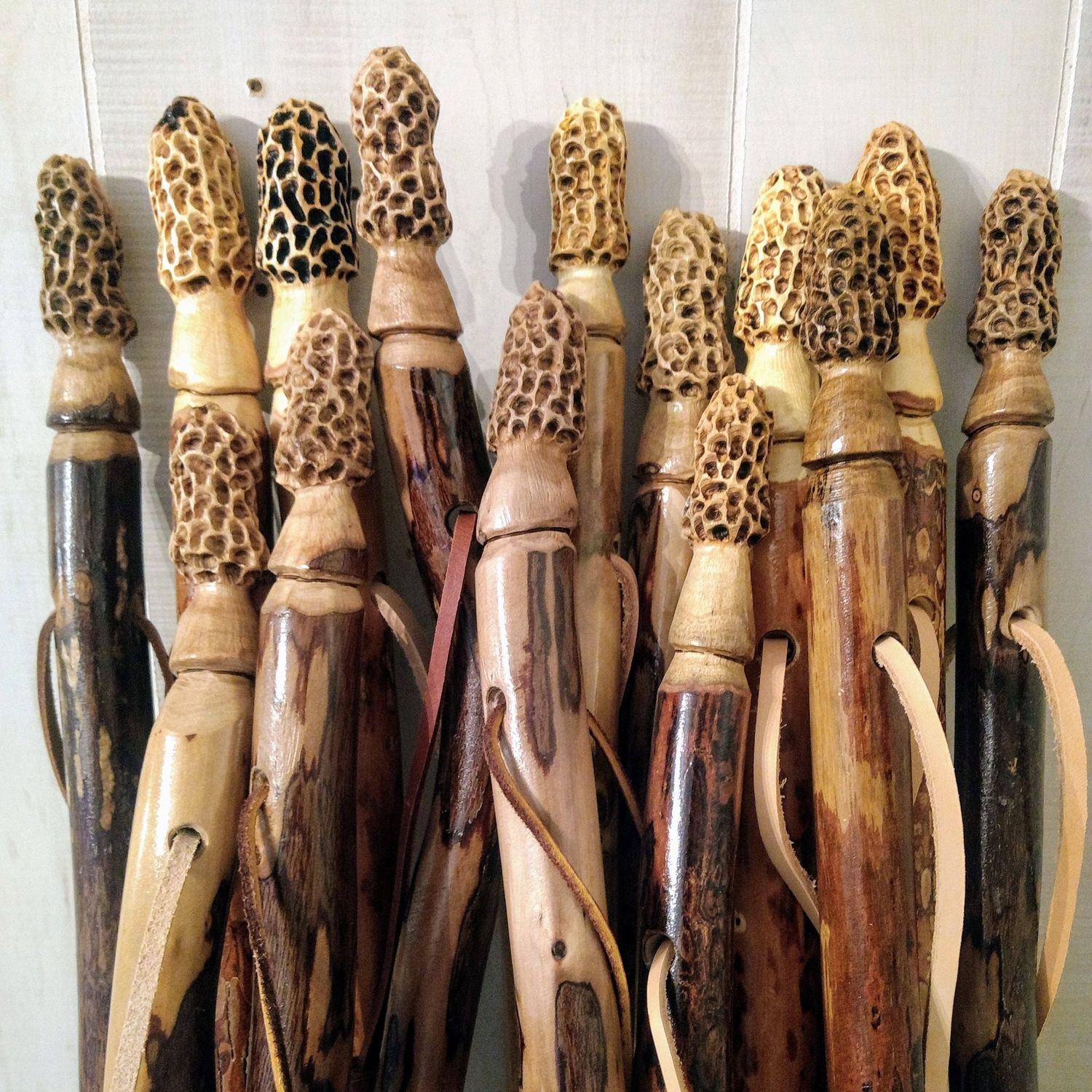 Morel Mushroom Hiking Stick