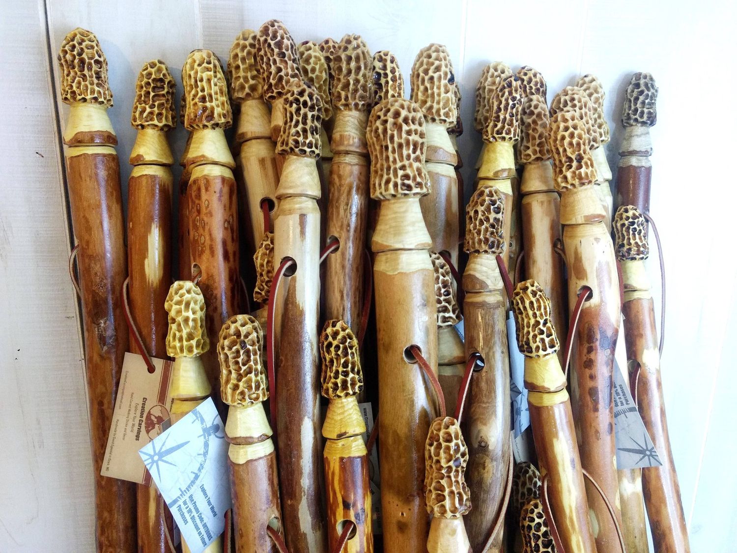Morel Mushroom Hiking Stick