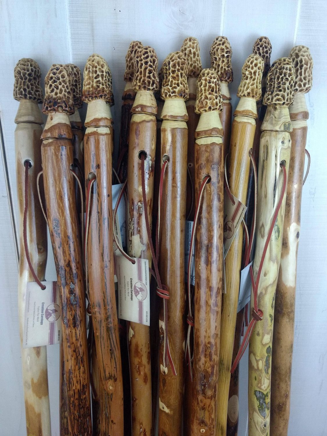 Morel Mushroom Hiking Stick