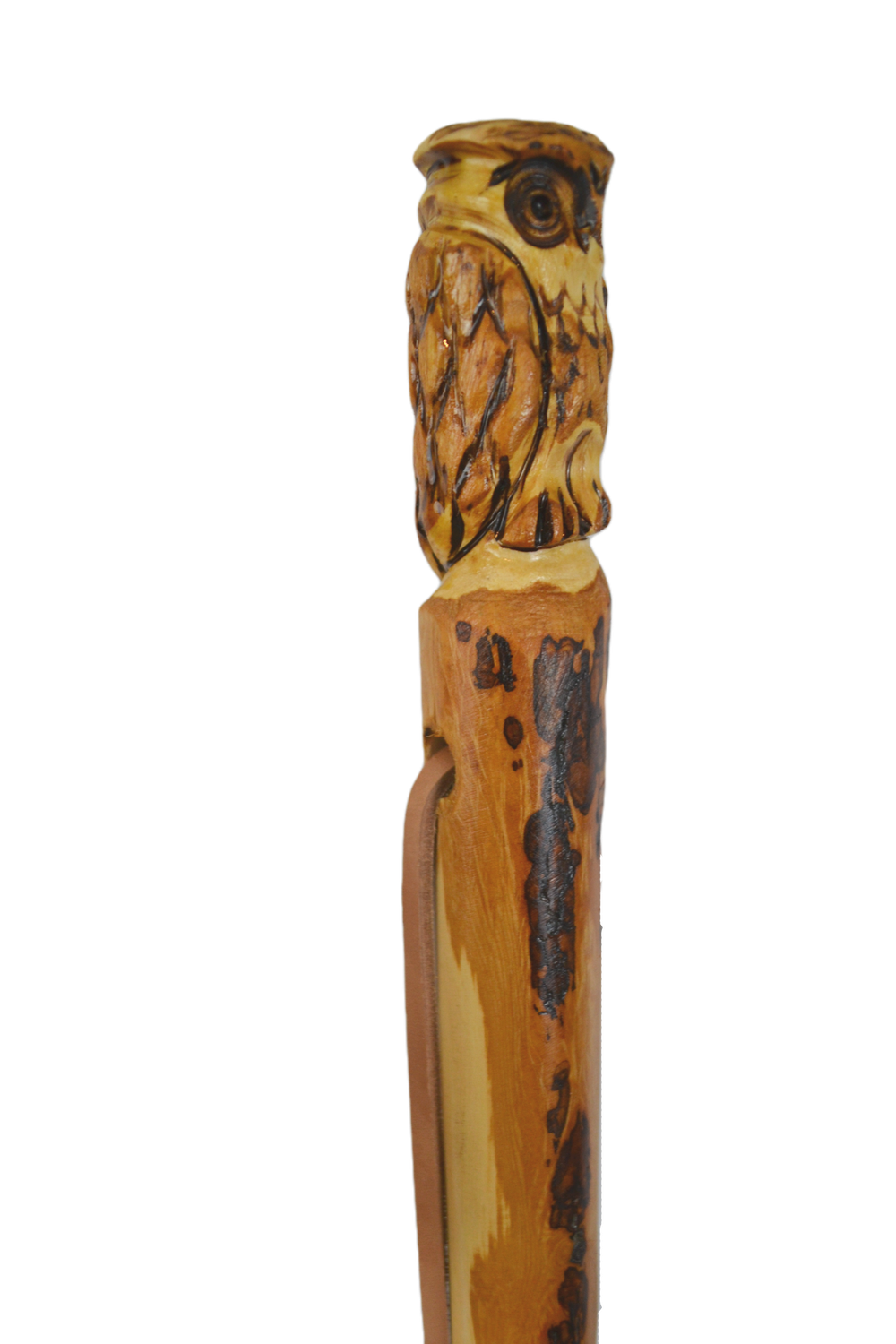 Walking Stick w/ Owl Carving