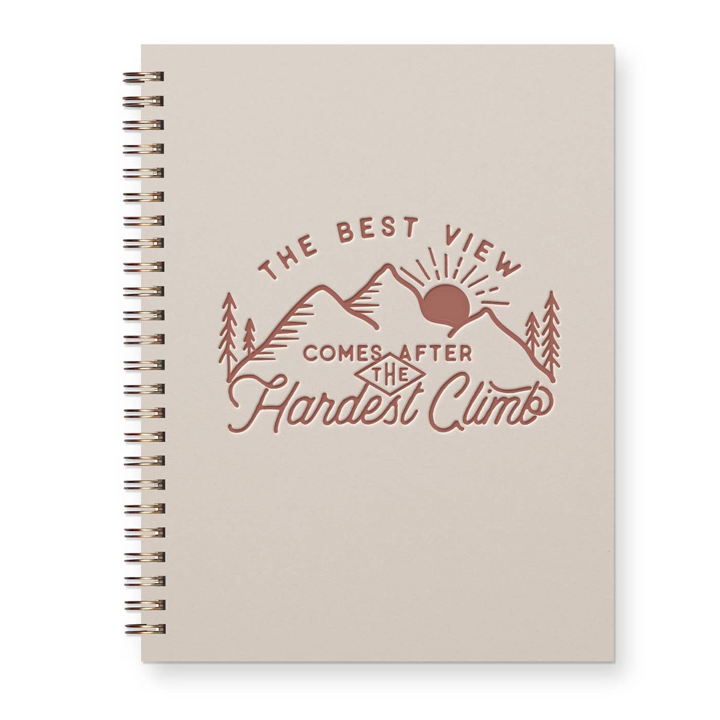Best View Journal: Lined Notebook, Color: Morning Fog Cover | Terracotta Ink