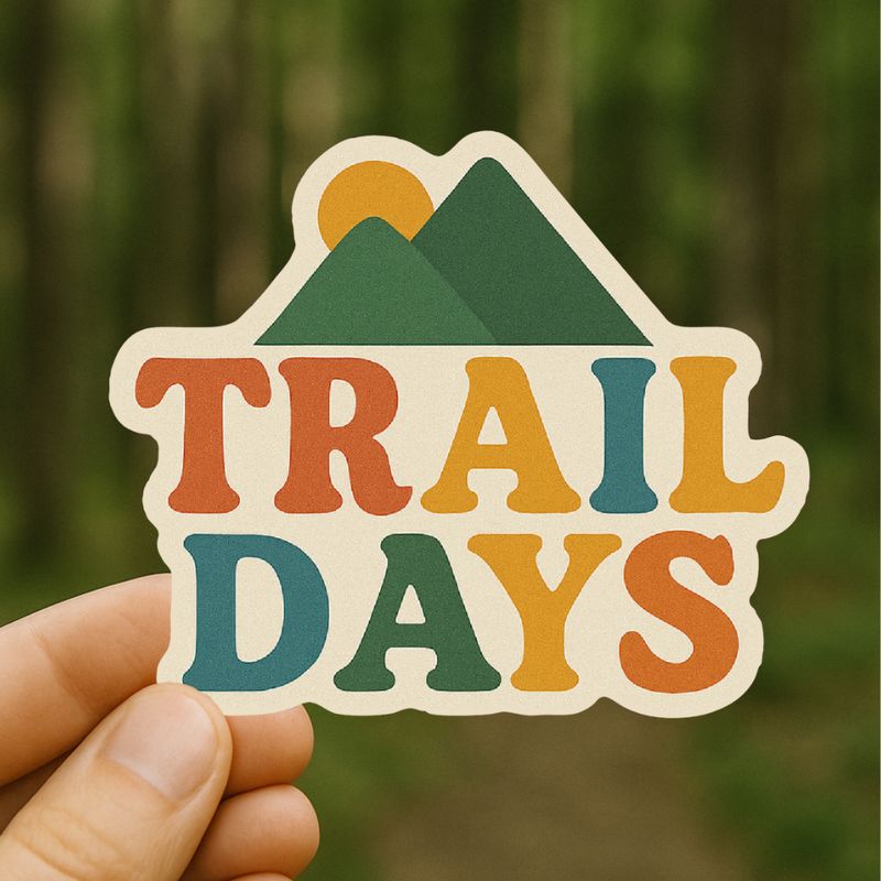 Trail Days Mountains Sticker