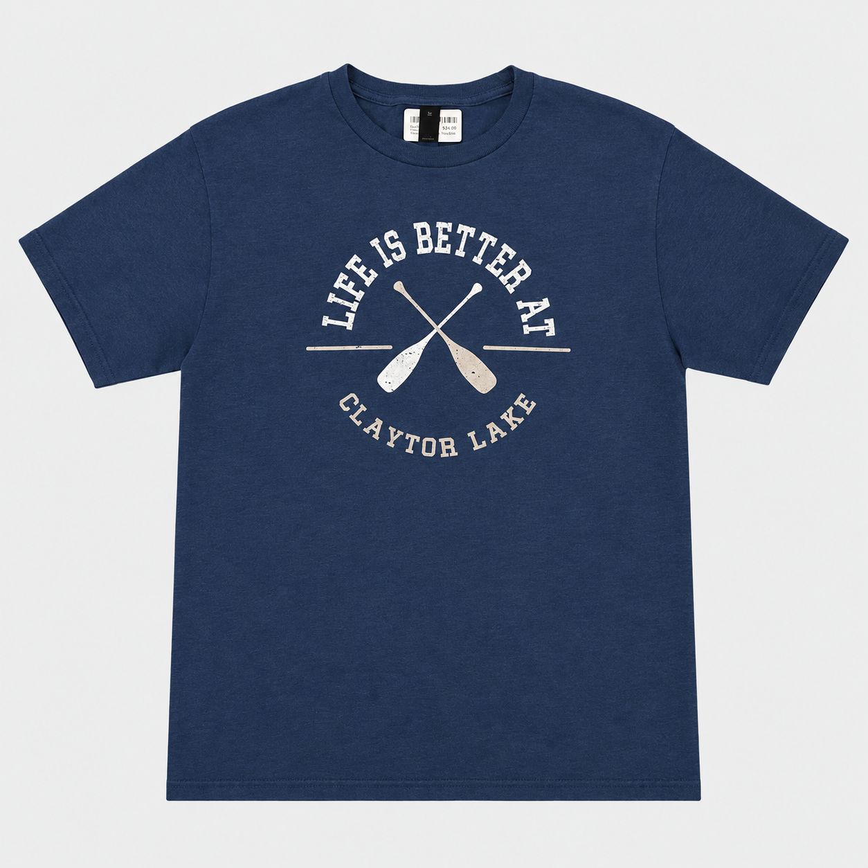 Lake Life is Better Oars Personalized Tee, Color: Indigo Blue, Size: XL Tee 5000