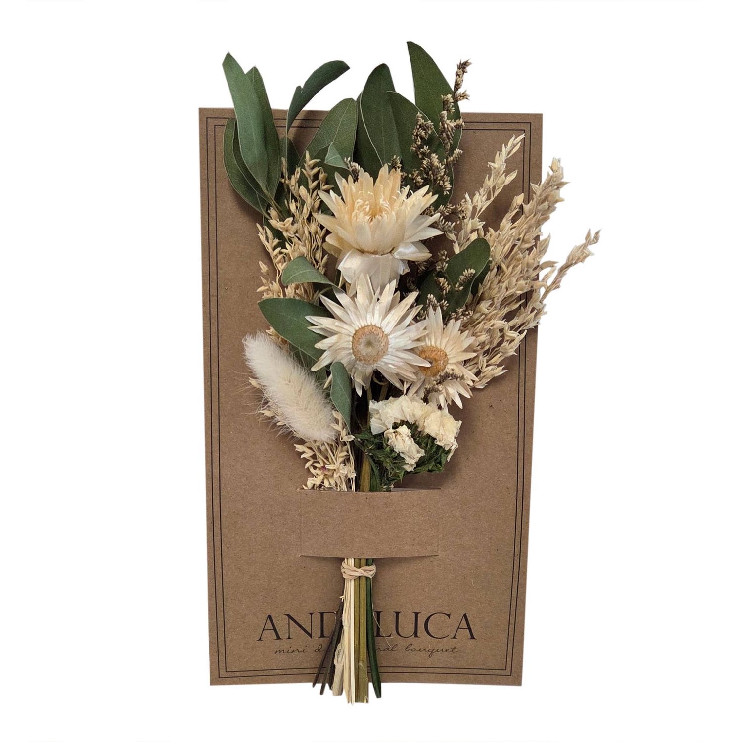 Ivory Strawflower Delicate Mini Bouquet