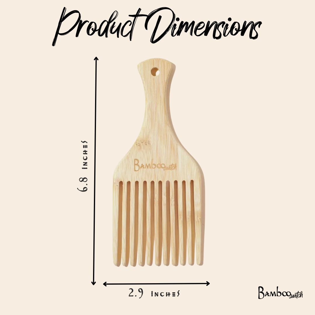 Bamboo Hair Pick