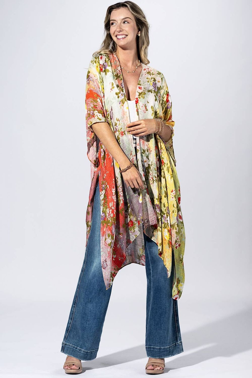 Flower Multi Garden Kimono