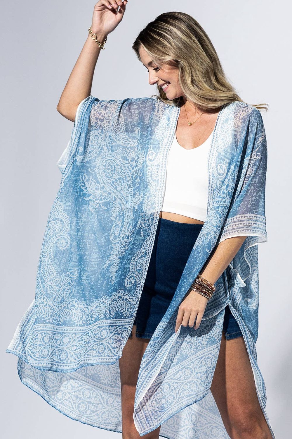 Moonshadow Paisley Kimono