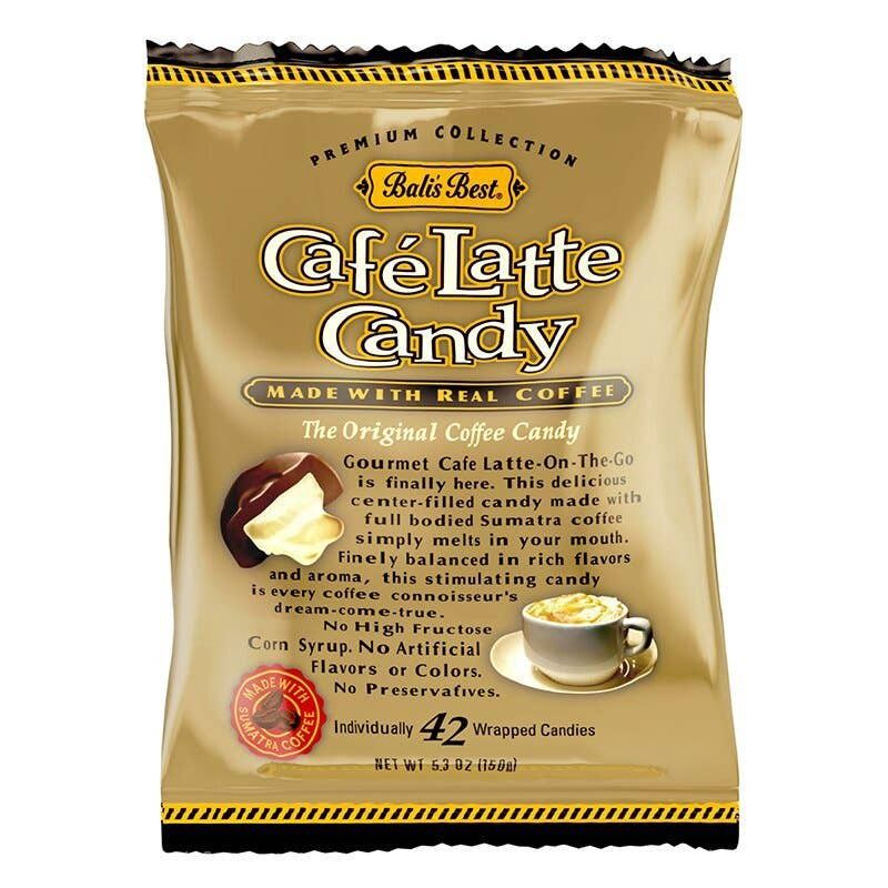 Bali's Best Cafe' Latte Candy 100% Natural 5.3oz