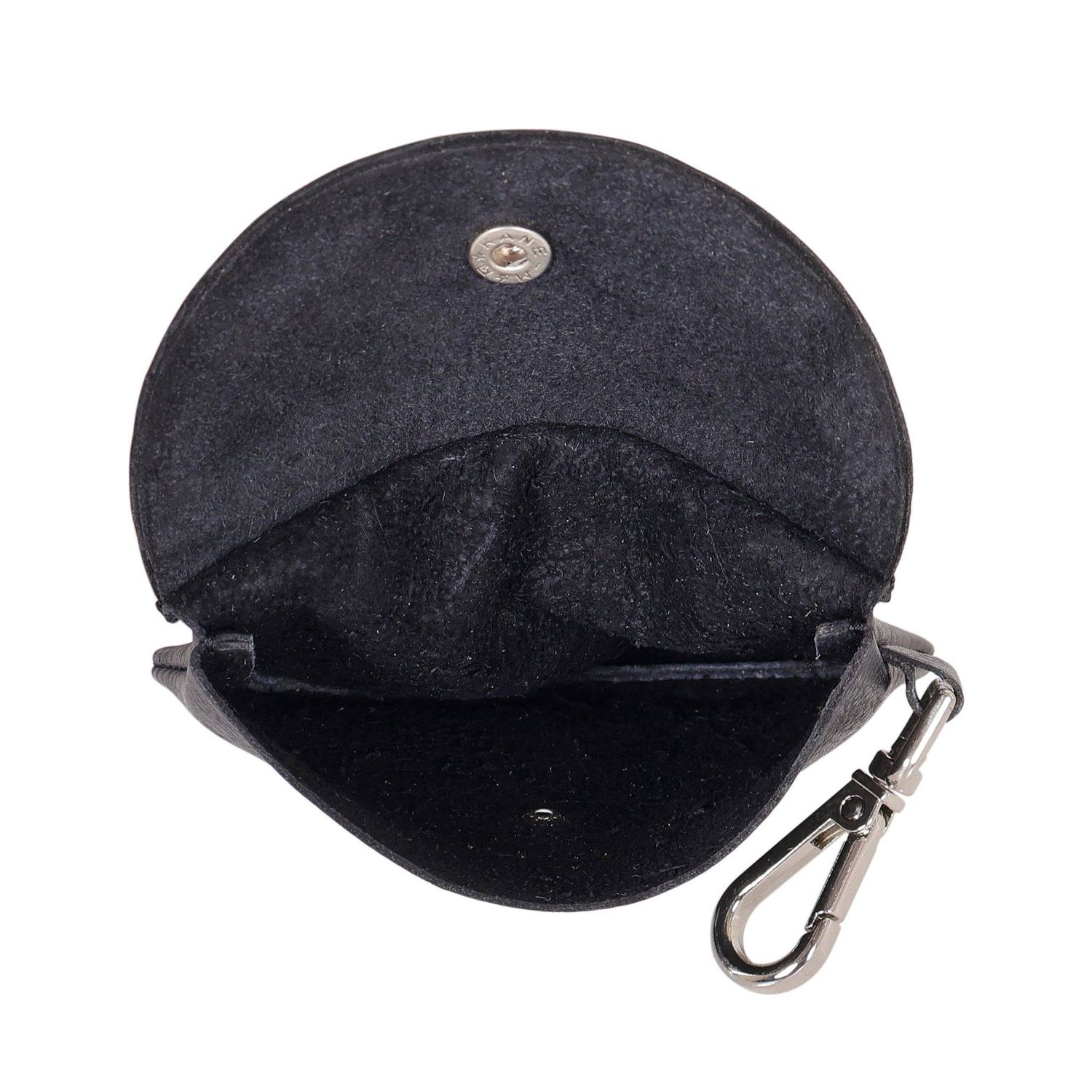 Leather Stitch Detail Mini Snap Pouch