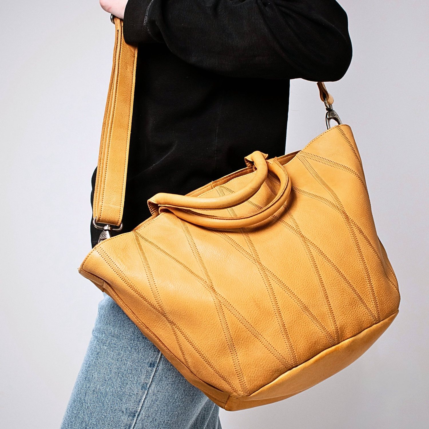 Claudia Diamond Leather Crossbody Bag