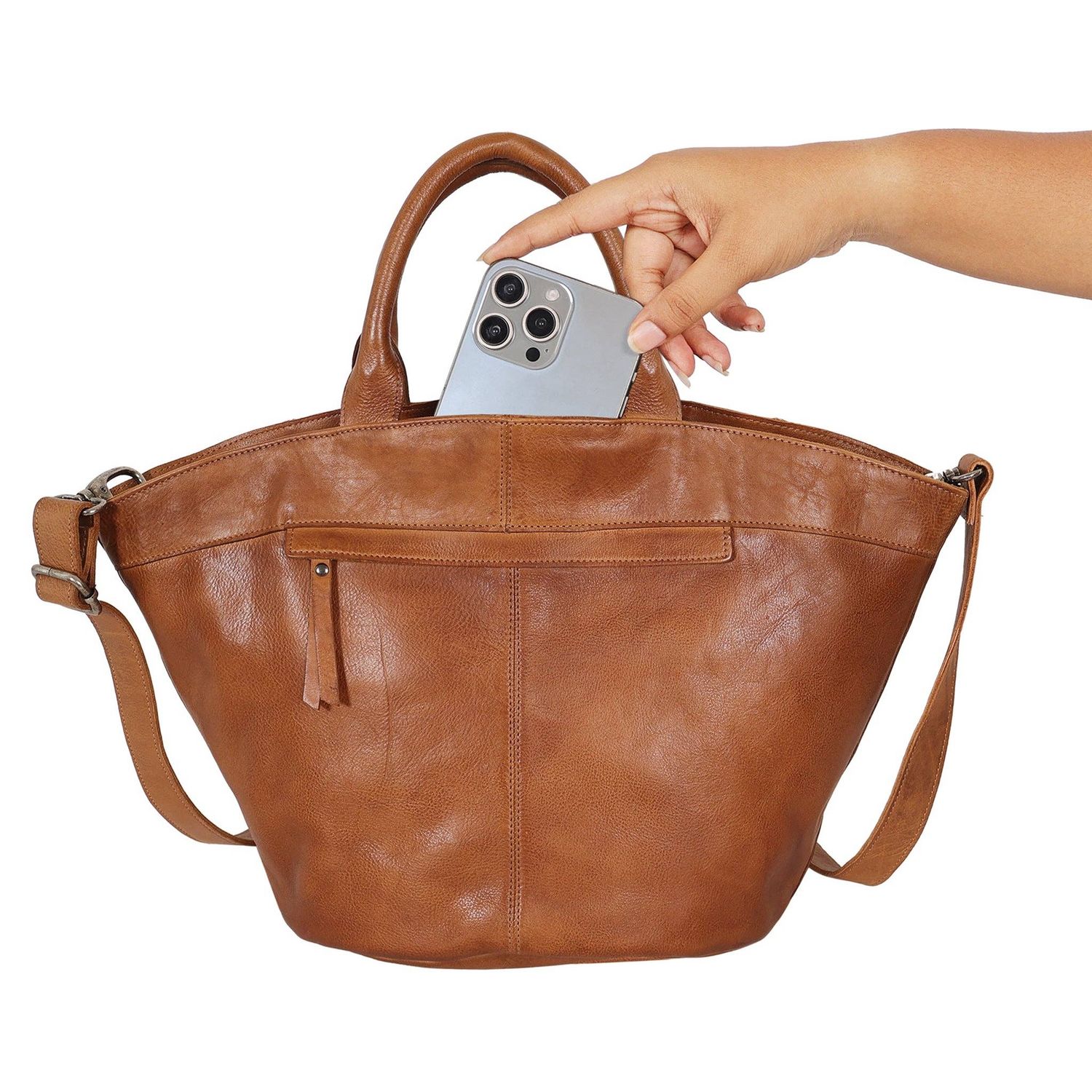Claudia Diamond Leather Crossbody Bag