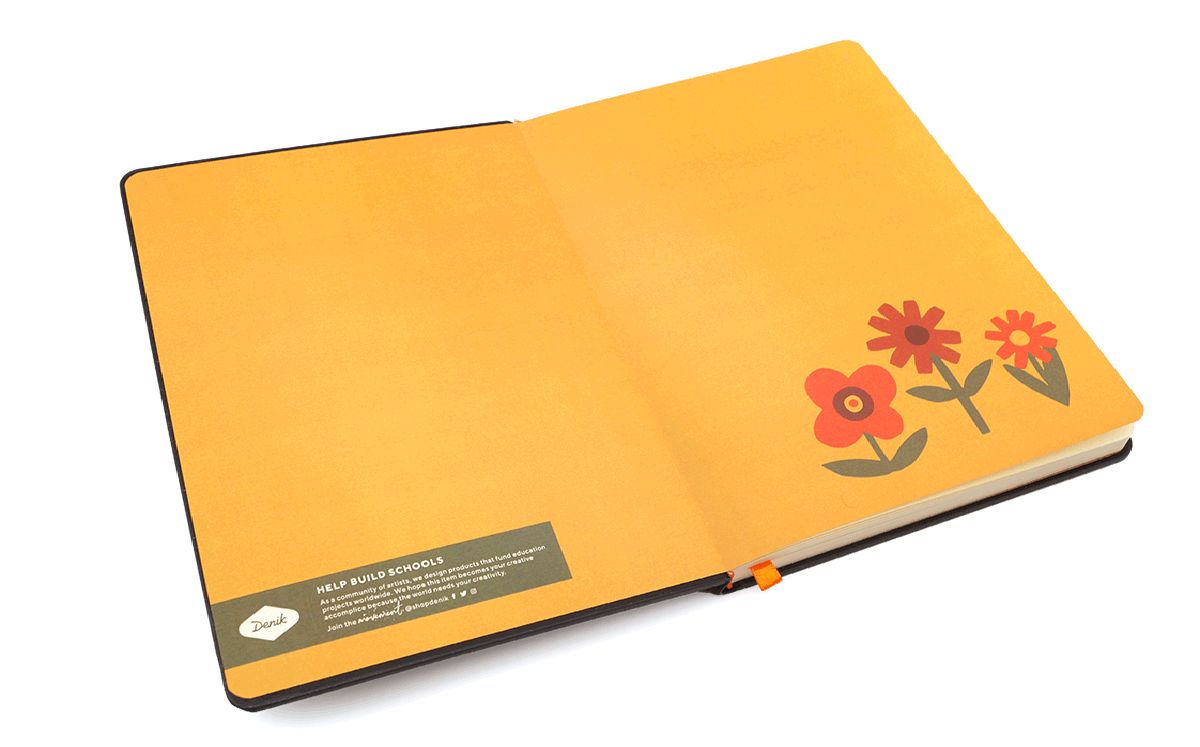 Chunky Flowers Embroidered Journal Notebook AHBC1471L