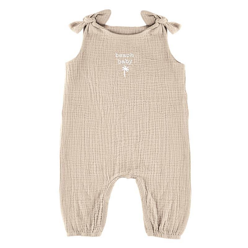 Overall Tie Romper - Beach Baby, Size: 6-12 mo