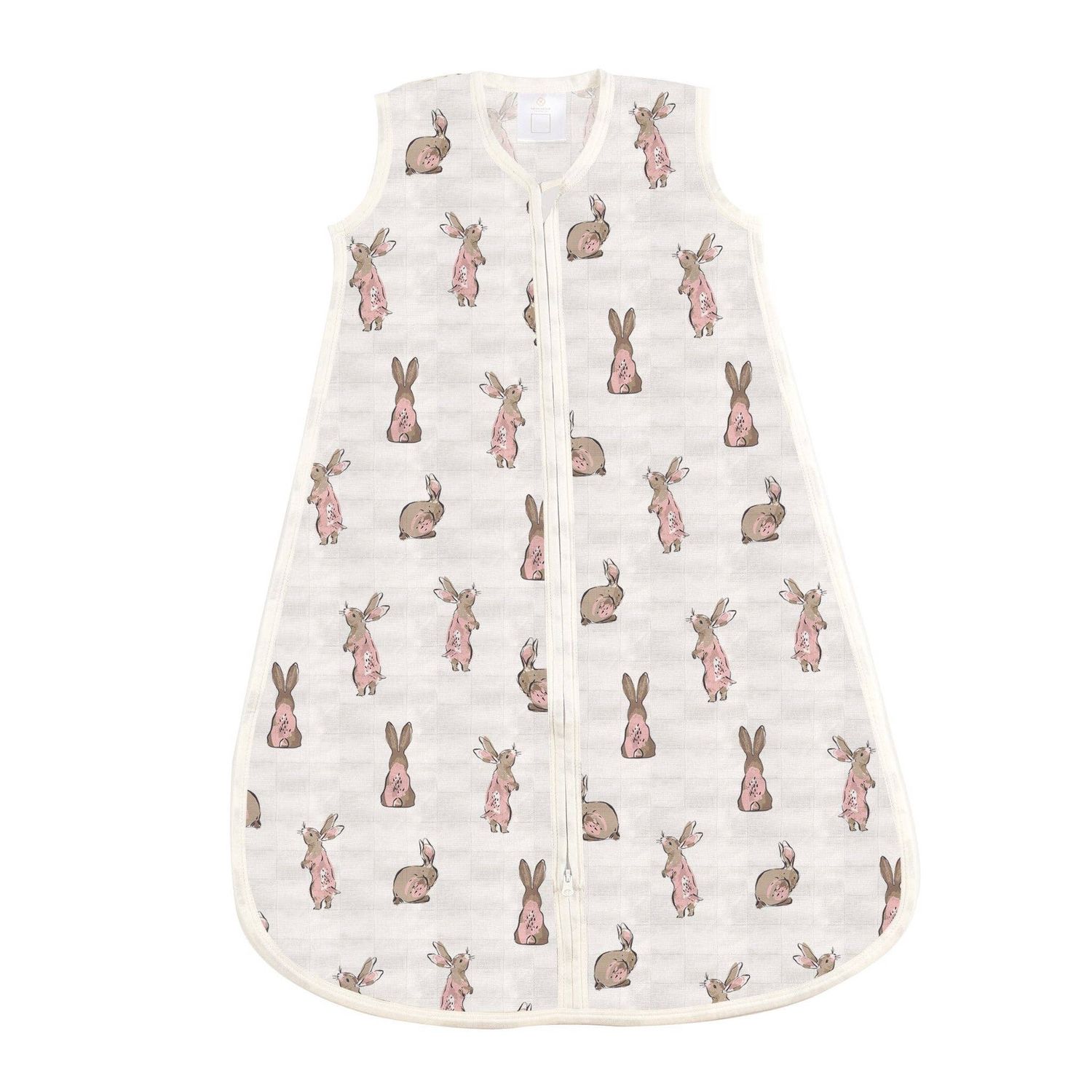 Powder Pink Bunnies Bamboo Sleep Sack, Size: L