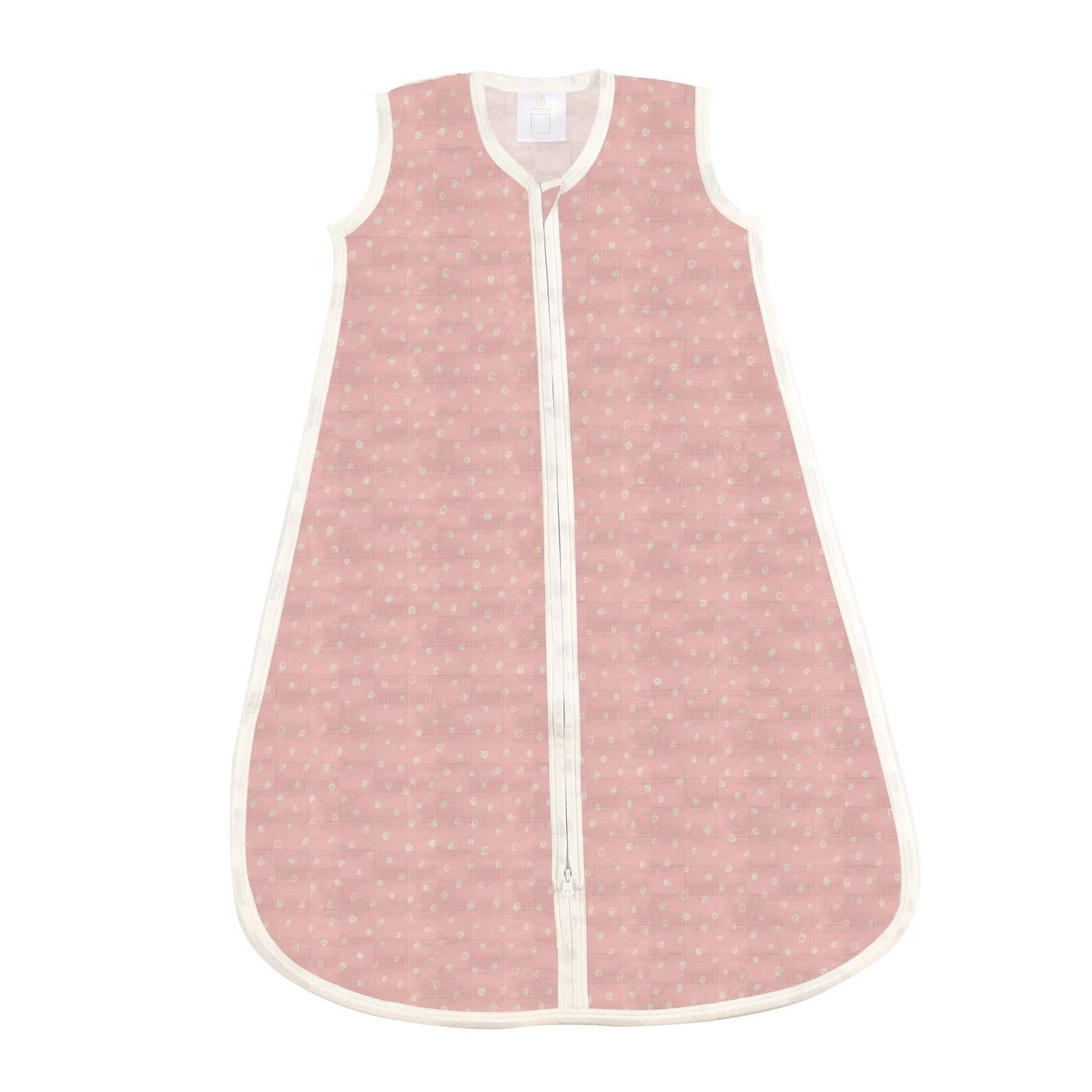 Pink Pearl Polka Dot Bamboo Sleep Sack, Size: L