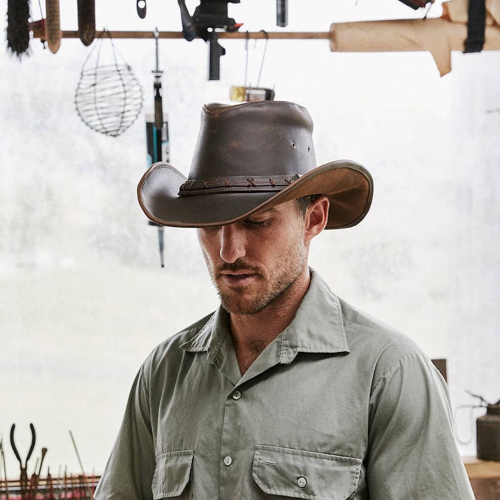 High Sierra Leather Cowboy Hat