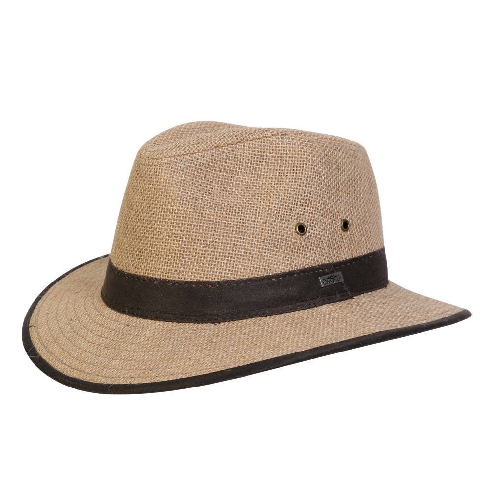 Black Creek Hemp Safari Hat, Color: Natural, Size: Medium