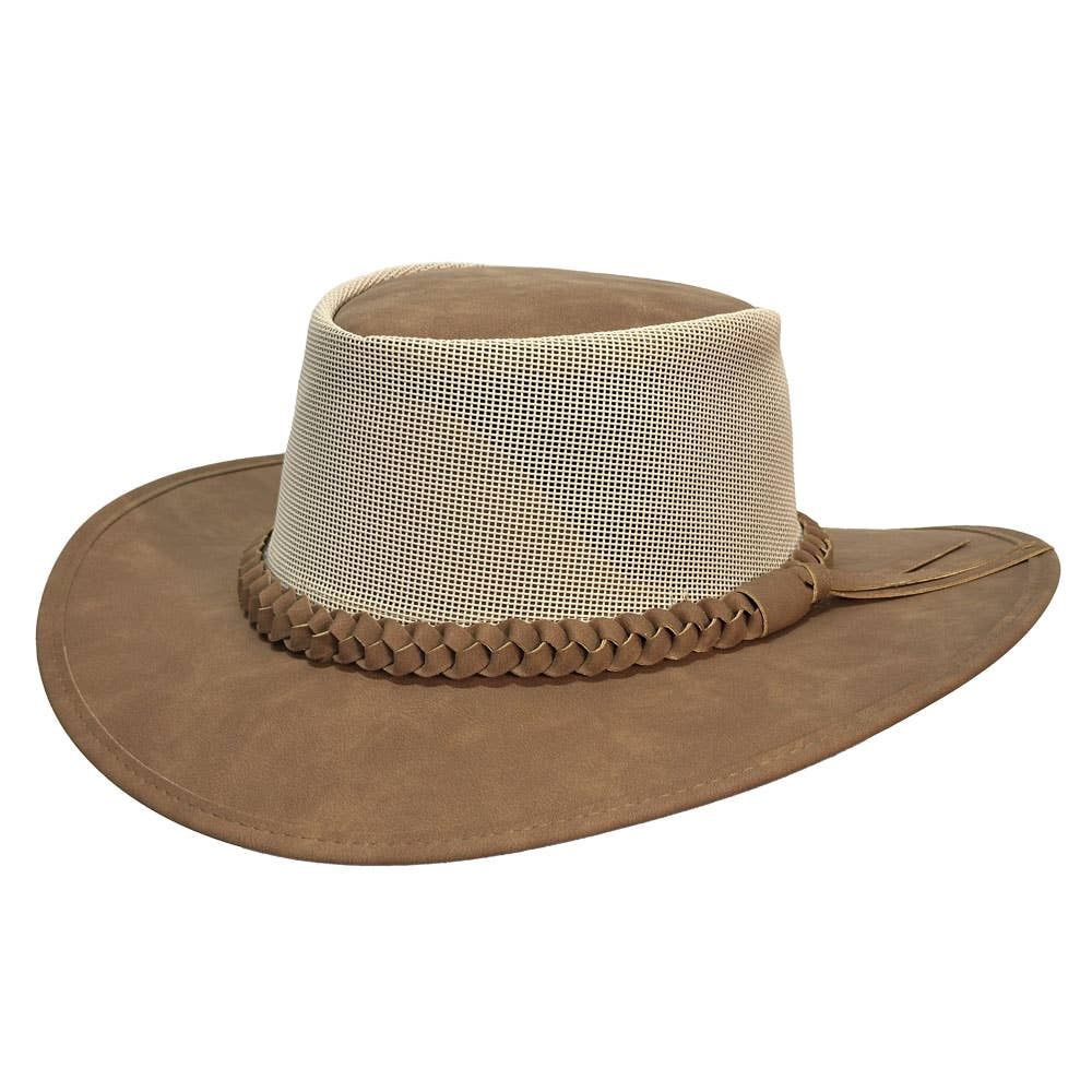 Aussie Soaker Golf Hat, Color: Tan, Size: Medium