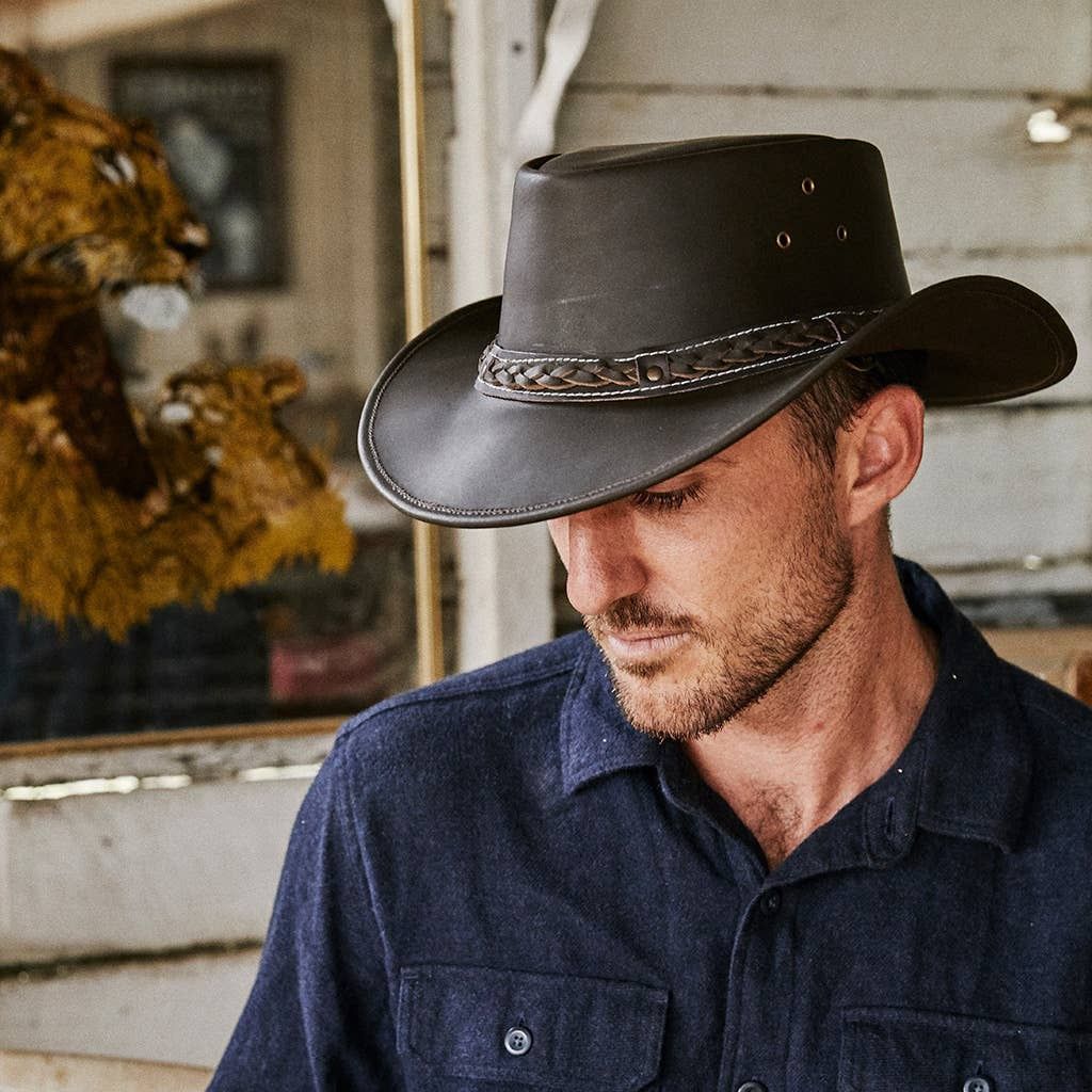 Down Under Leather Outback Hat