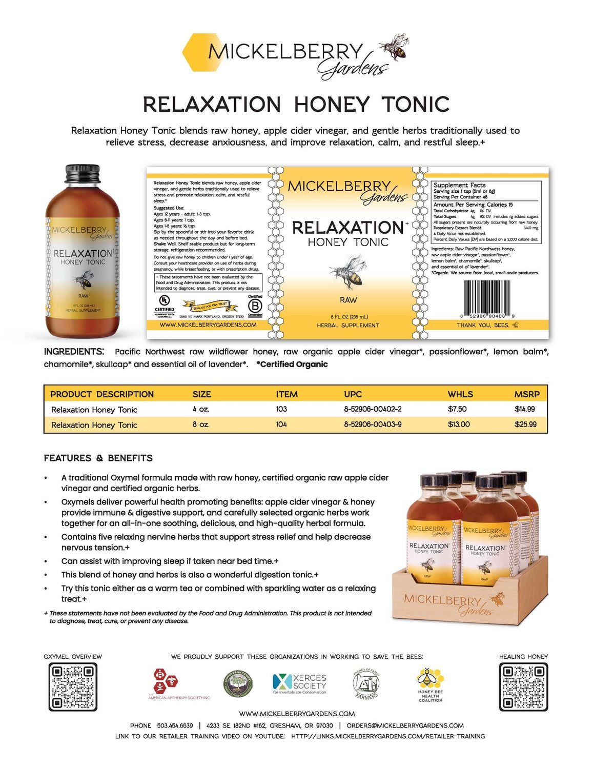 Relaxation Honey Tonic