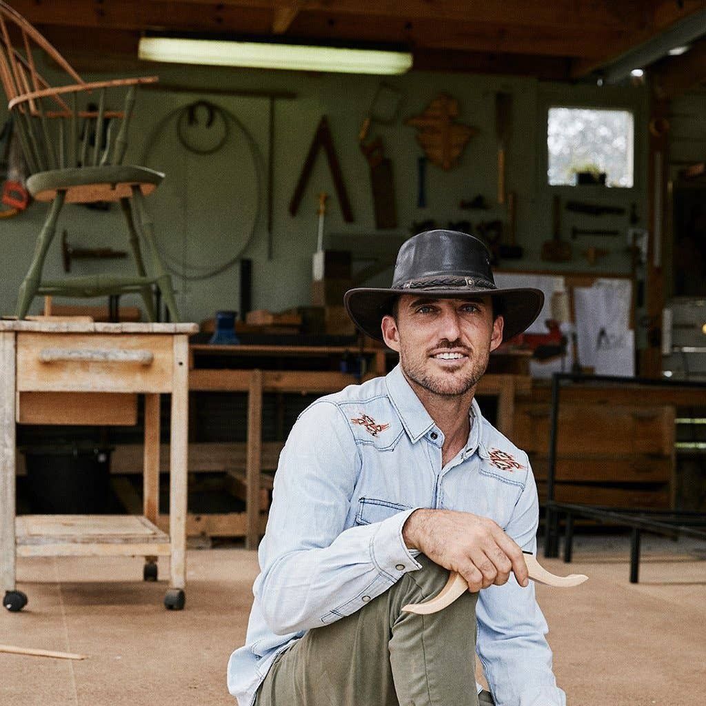 Kangaroo Crossing Leather hat