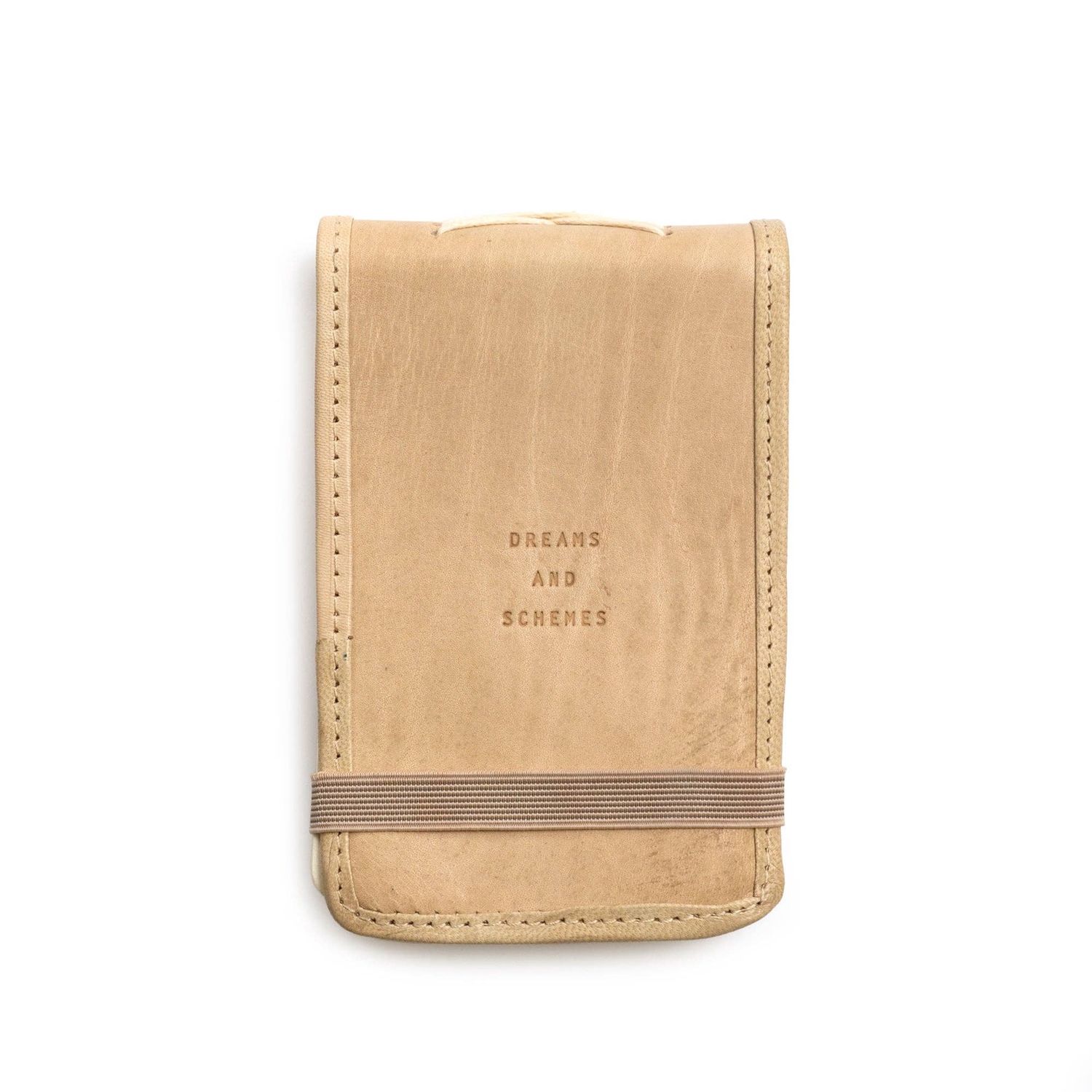 Mini Dreams And Schemes Leather Journal - Honey