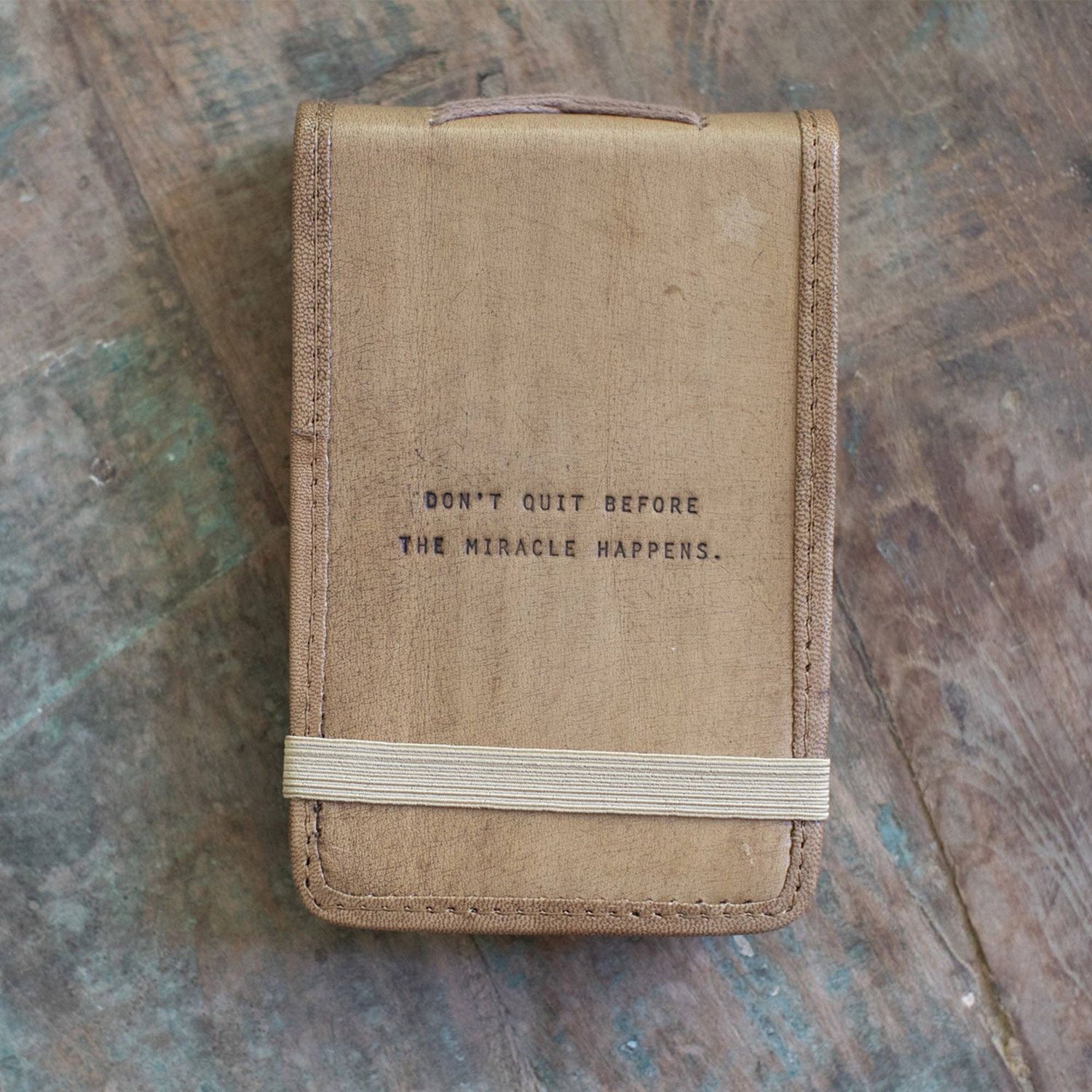 Mini Don't Quit Leather Journal