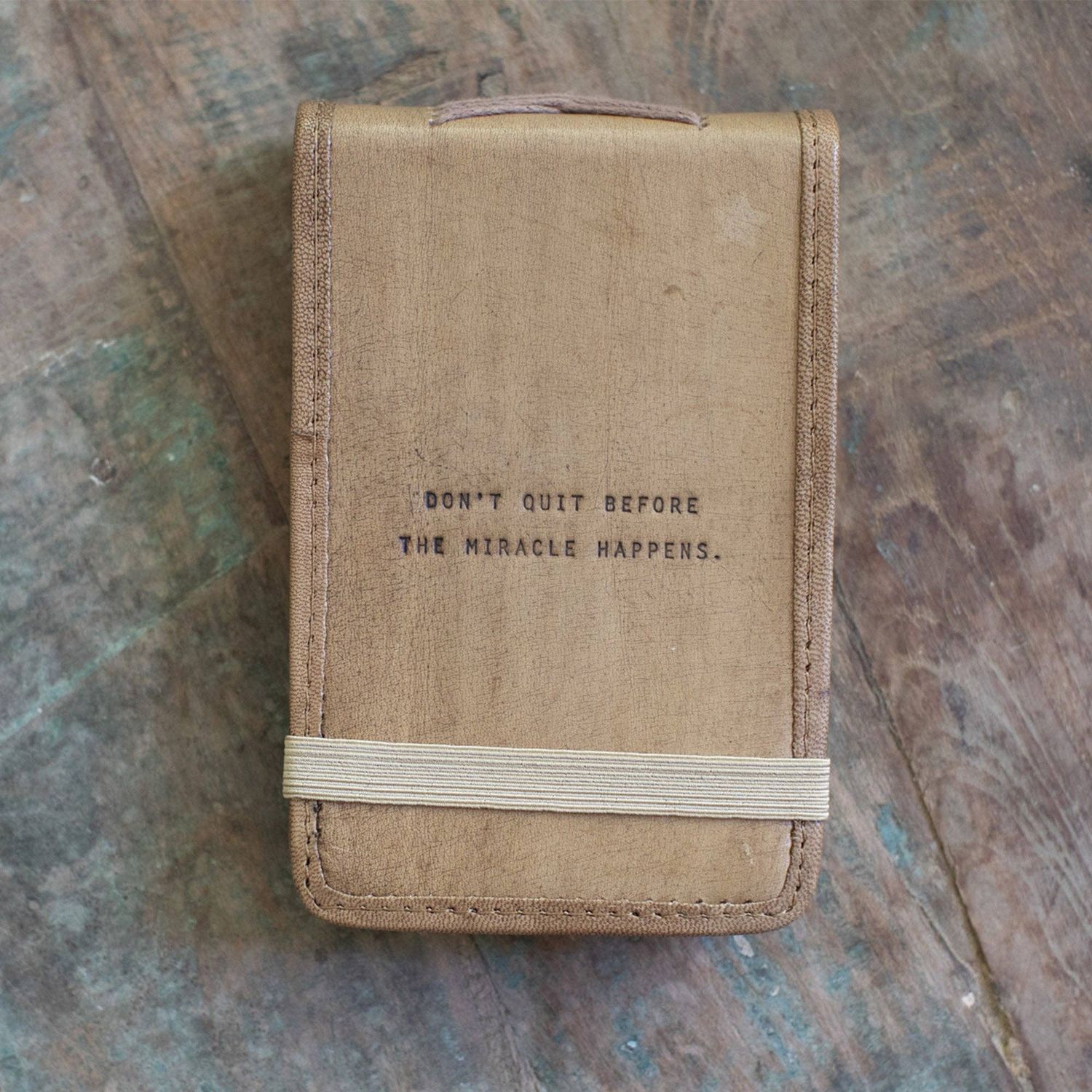 Mini Don't Quit Leather Journal