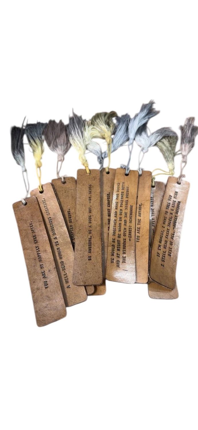 Leather Bookmarks w/ Tassles