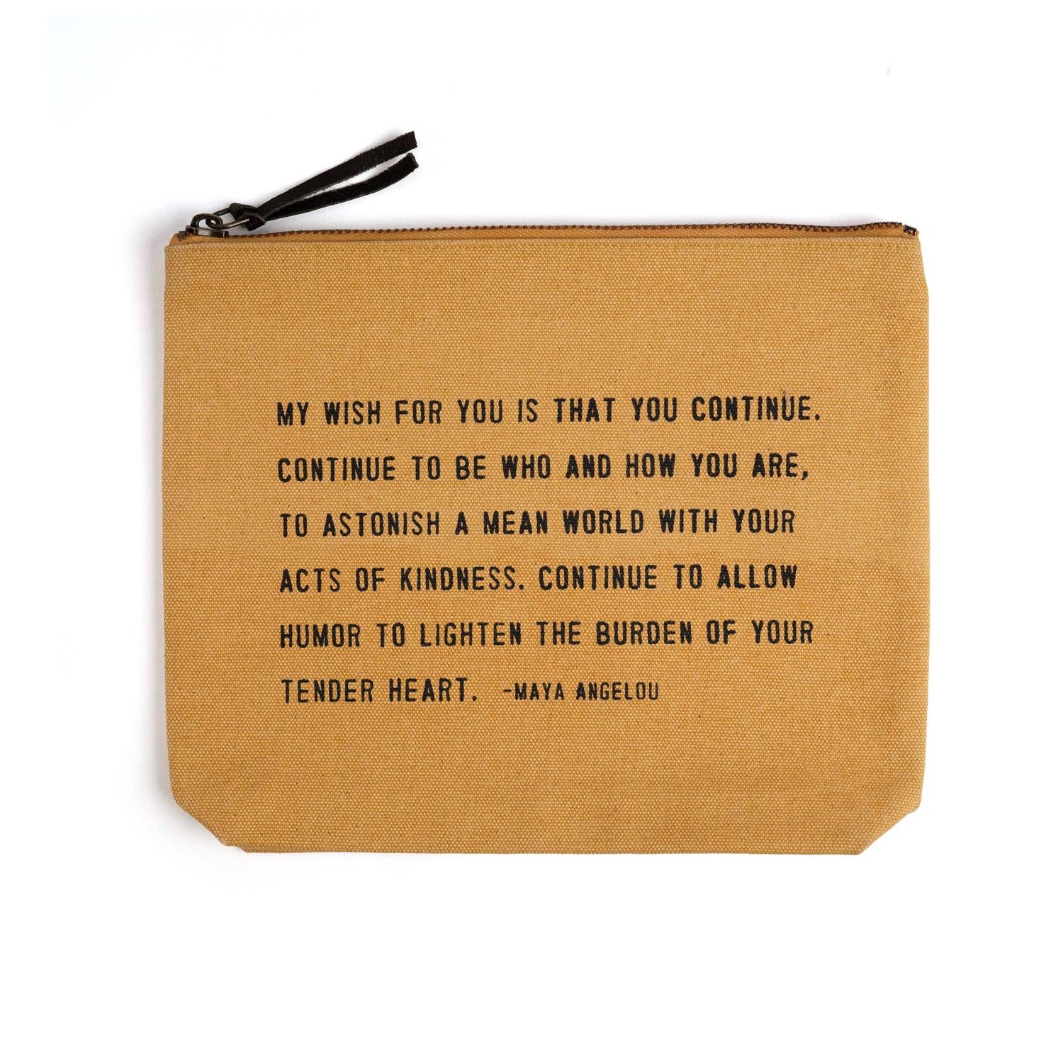 Quote Canvas Zip Bag Color Variety