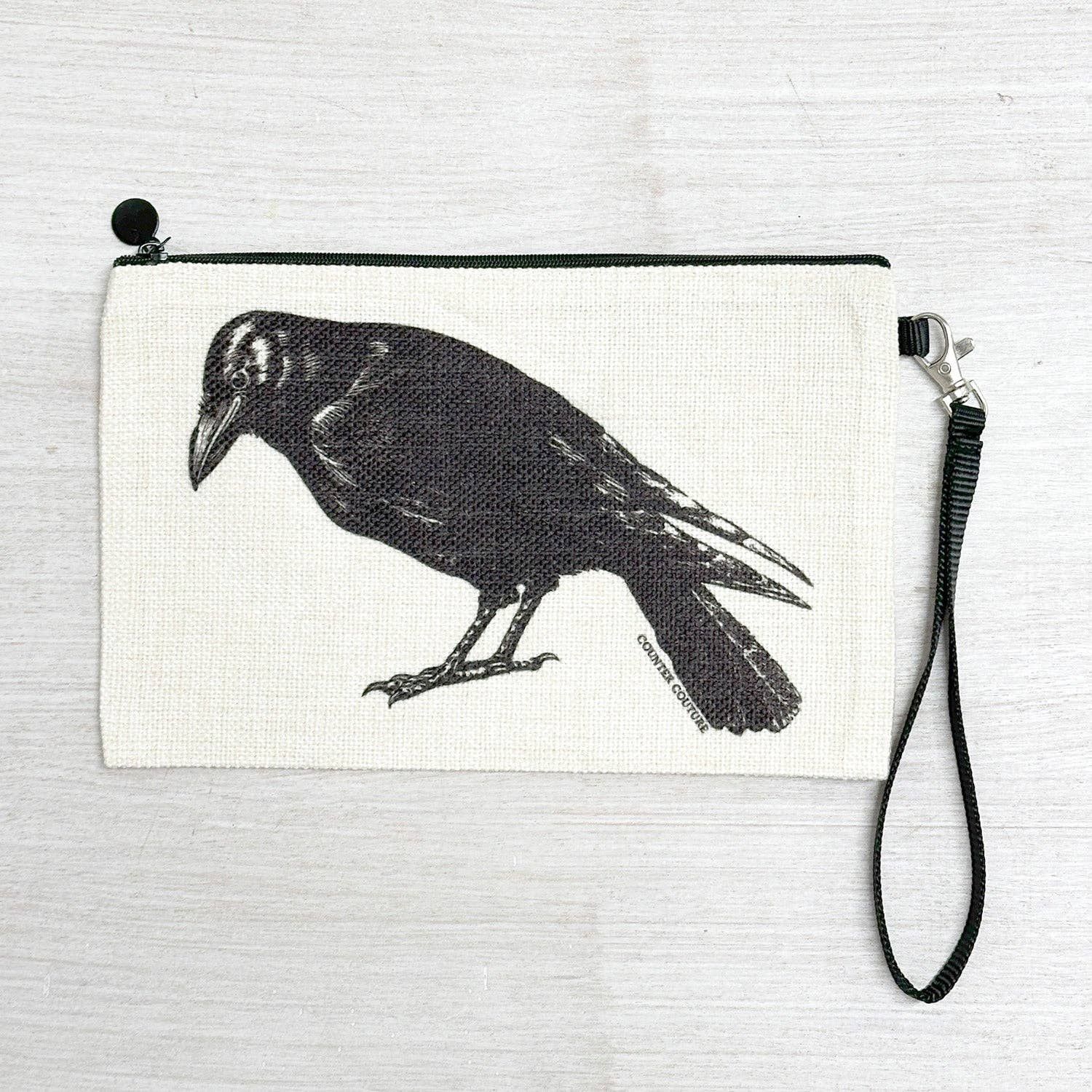 Crow Zipper Pouch, Size: Large