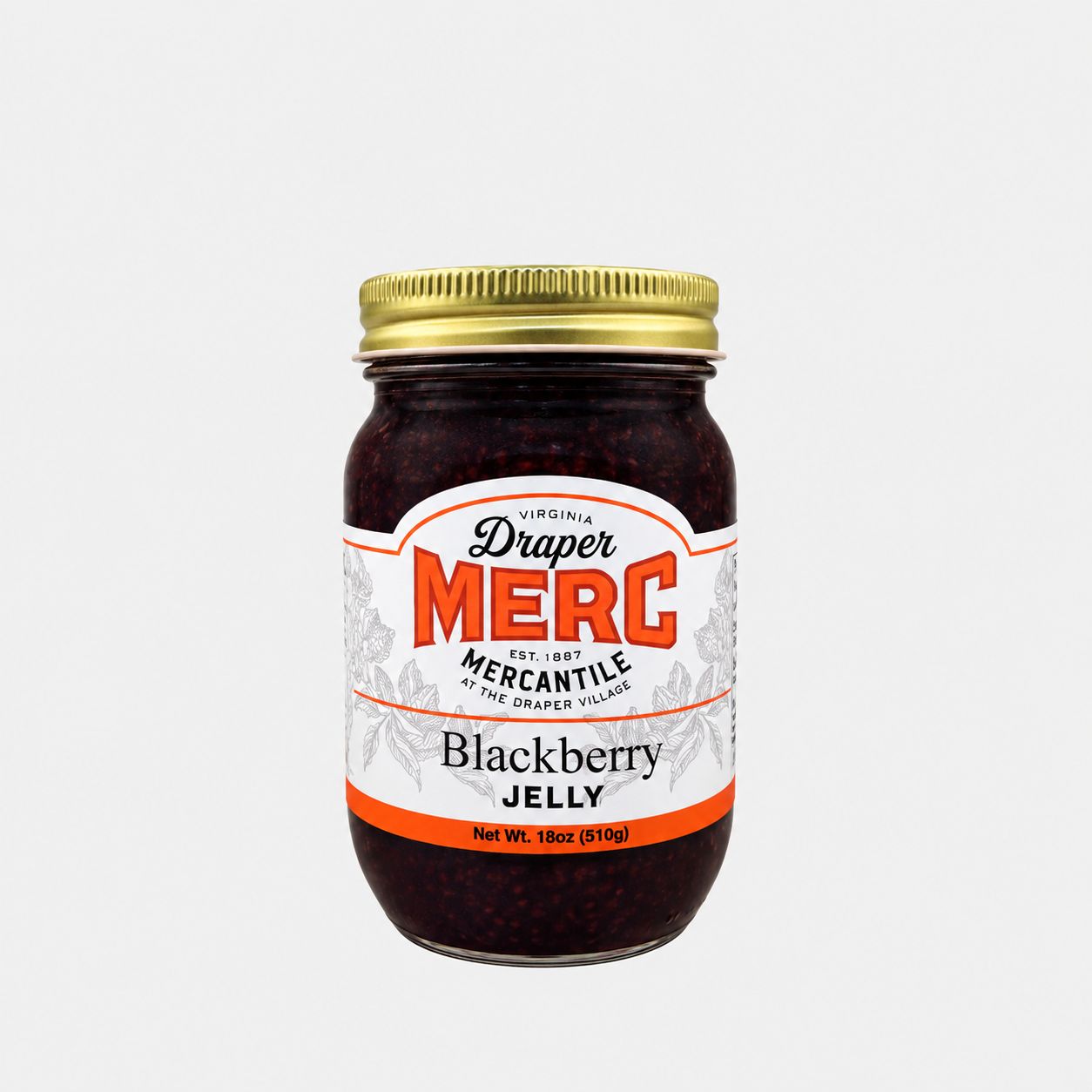 Draper Merc Jelly 18oz, Flavor: Blackberry