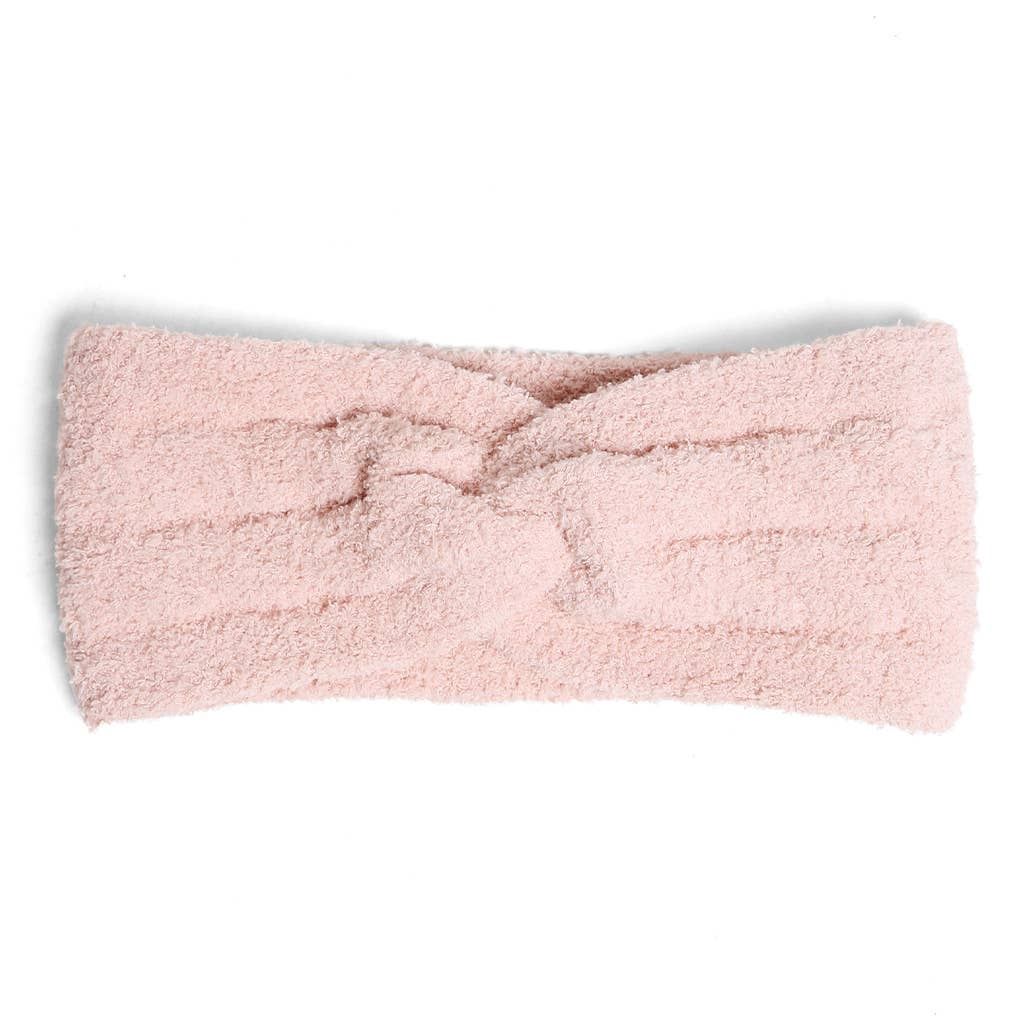 Solid Ribbed Twist Knot Headband, Color: Beige