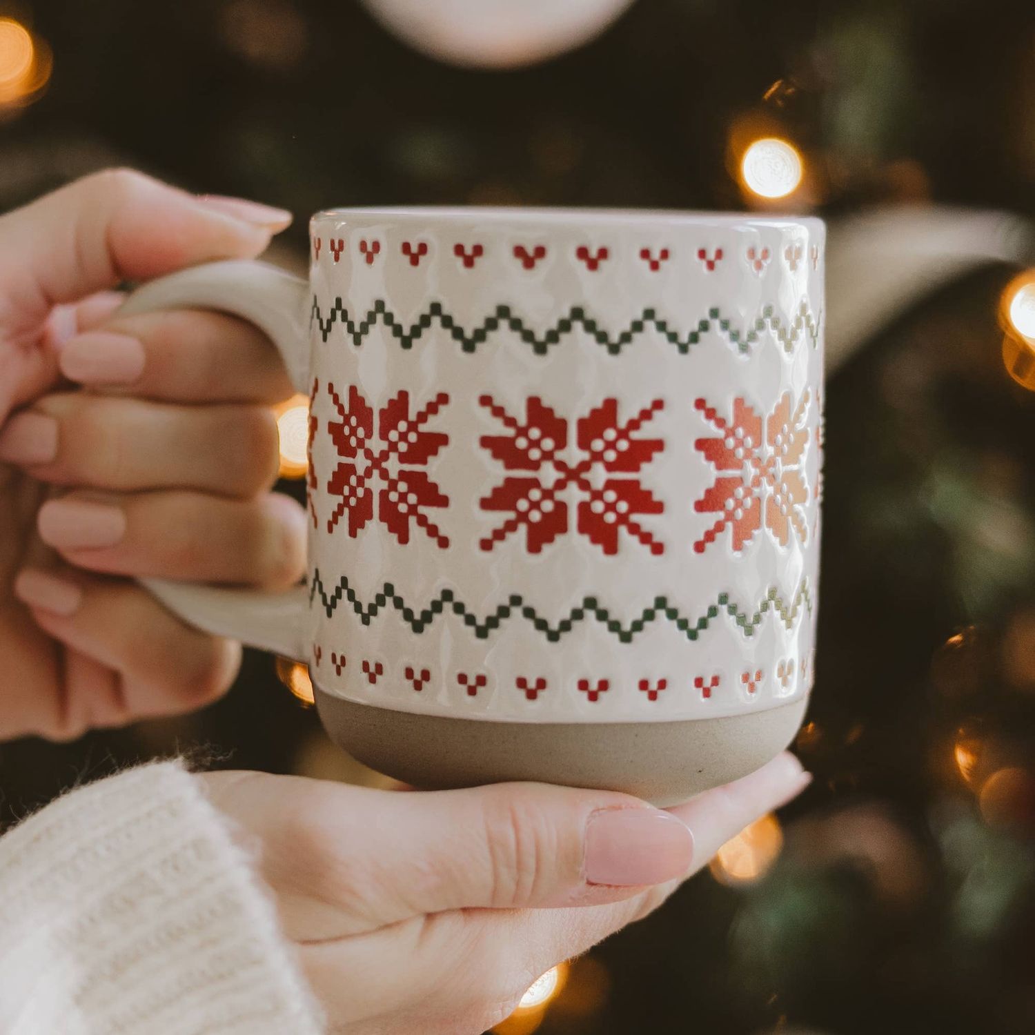 Fair Isle Sweater Stoneware Coffee Mug