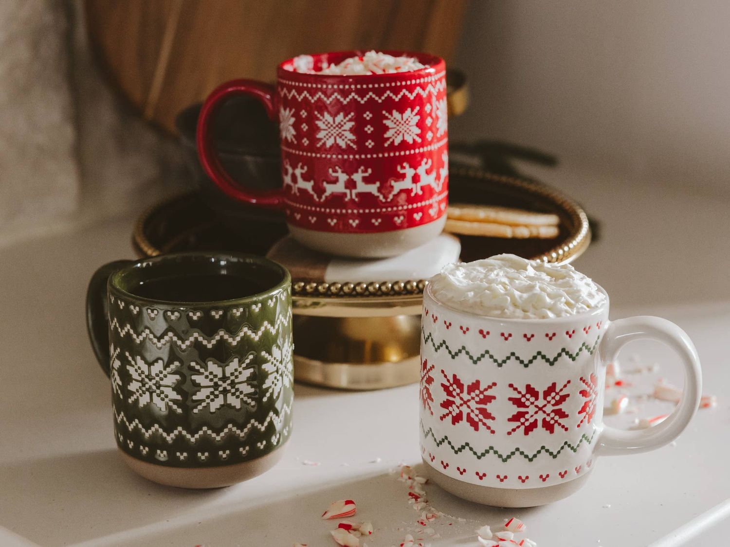 Red Fair Isle Sweater Stoneware Coffee Mug