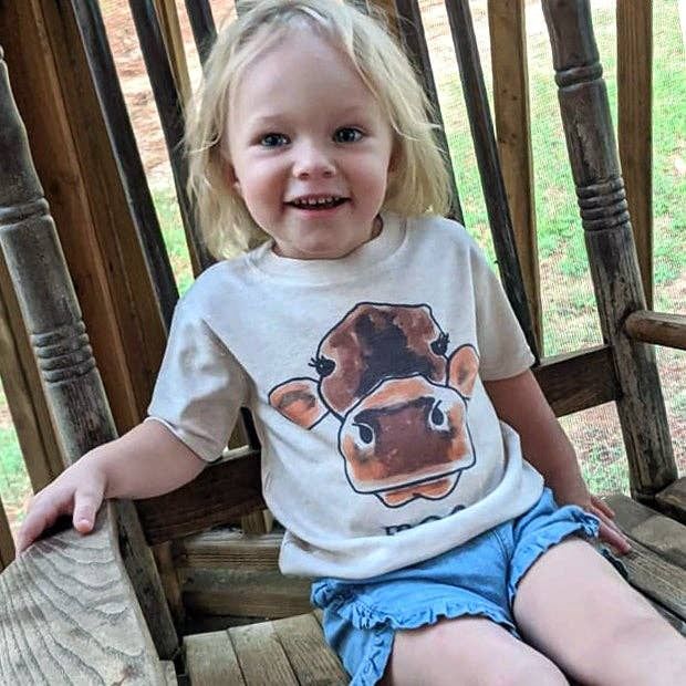 Moo Cow Country Farm Western Kids Shirt