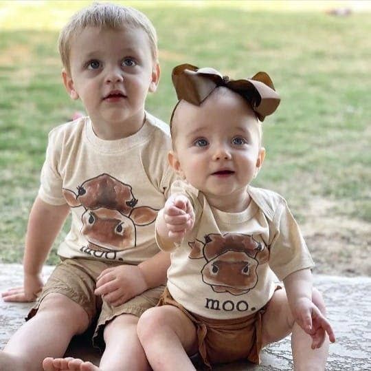 Moo Cow Country Farm Western Kids Shirt
