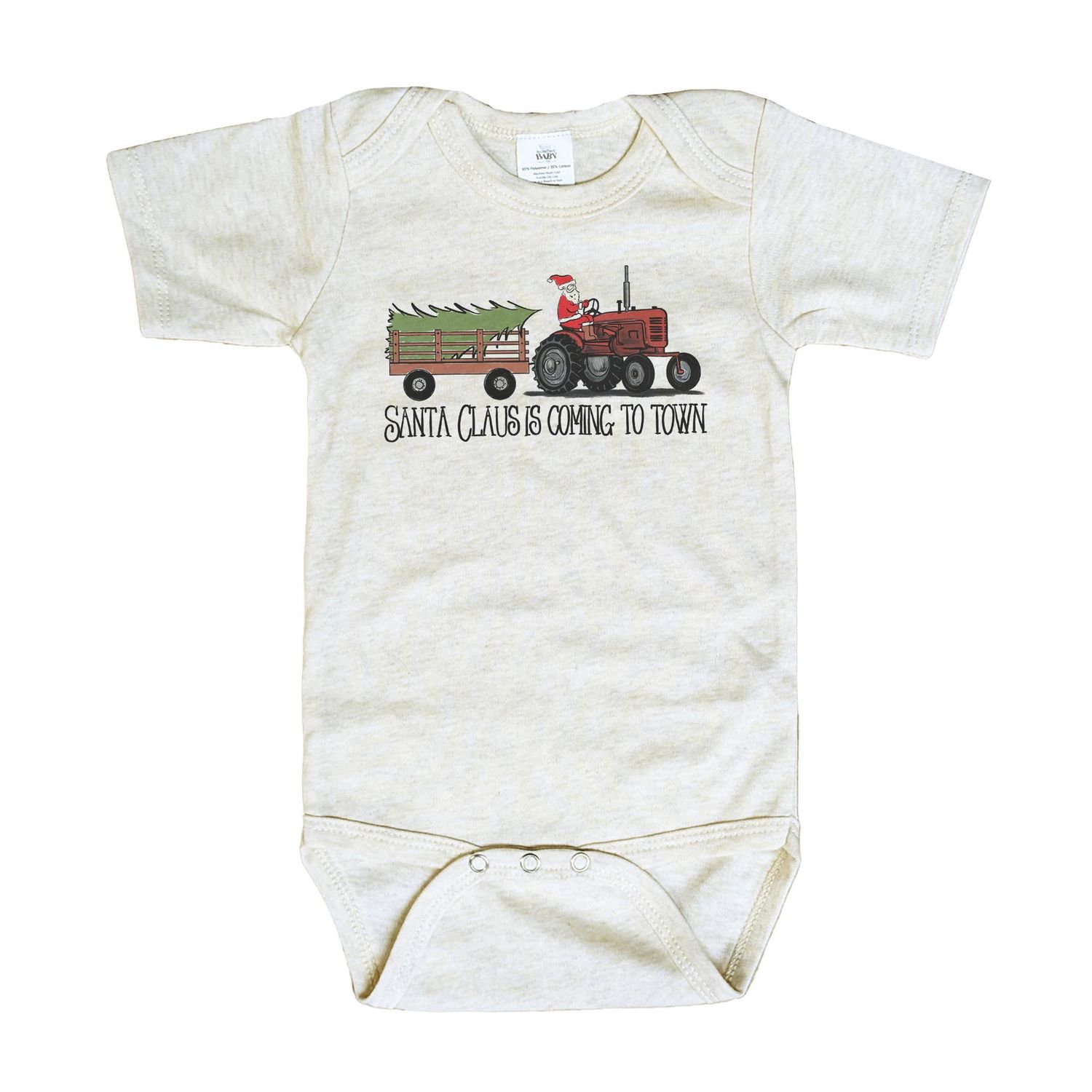 ChristmasTractor Baby Bodysuit