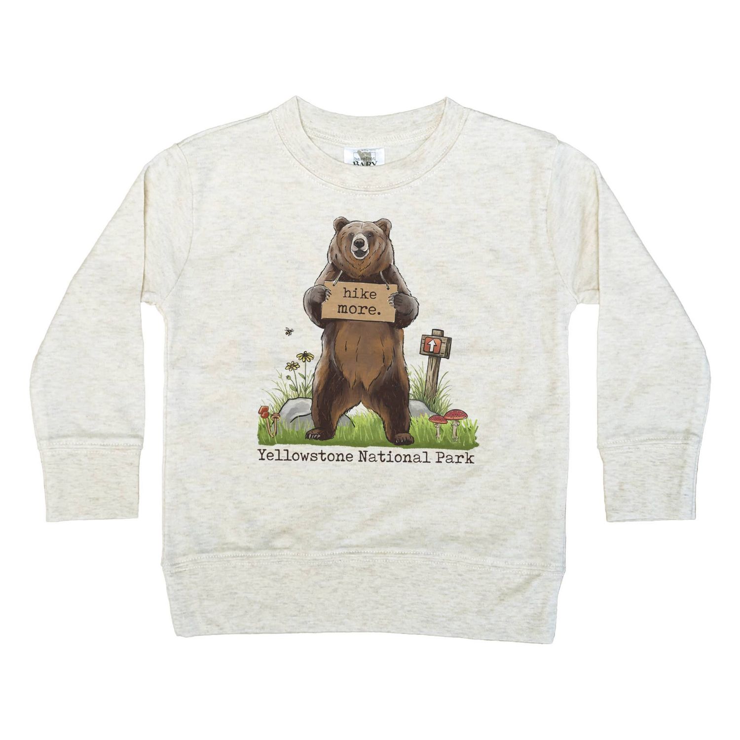 Hike More Brown Bear Outdoor Animal Kids Clothing, Size: 4T